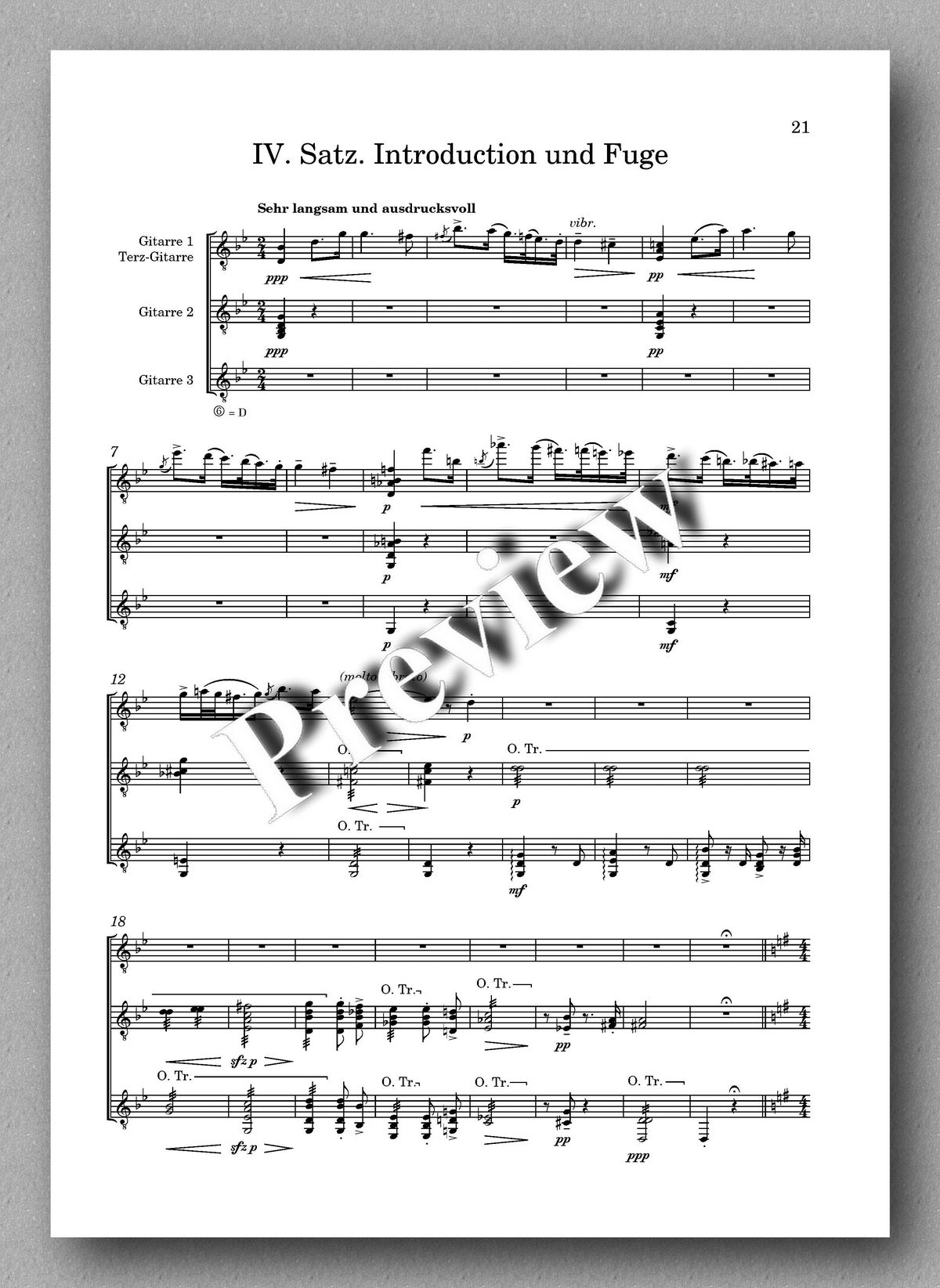 Trio in four movements for guitar trio by Ferdinand Rebay - music score 4