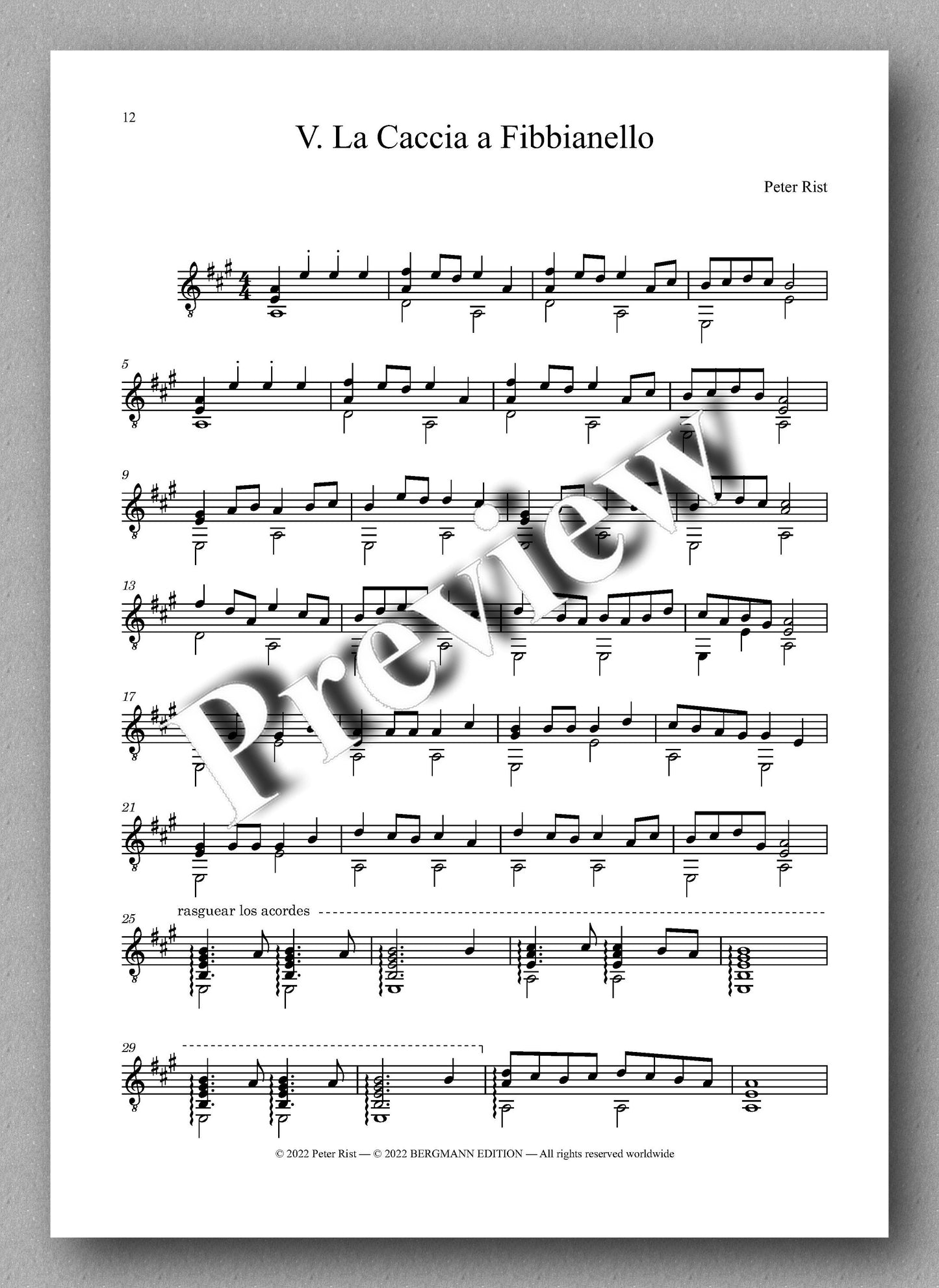 Peter Rist, Semproniano - preview of the music score 3