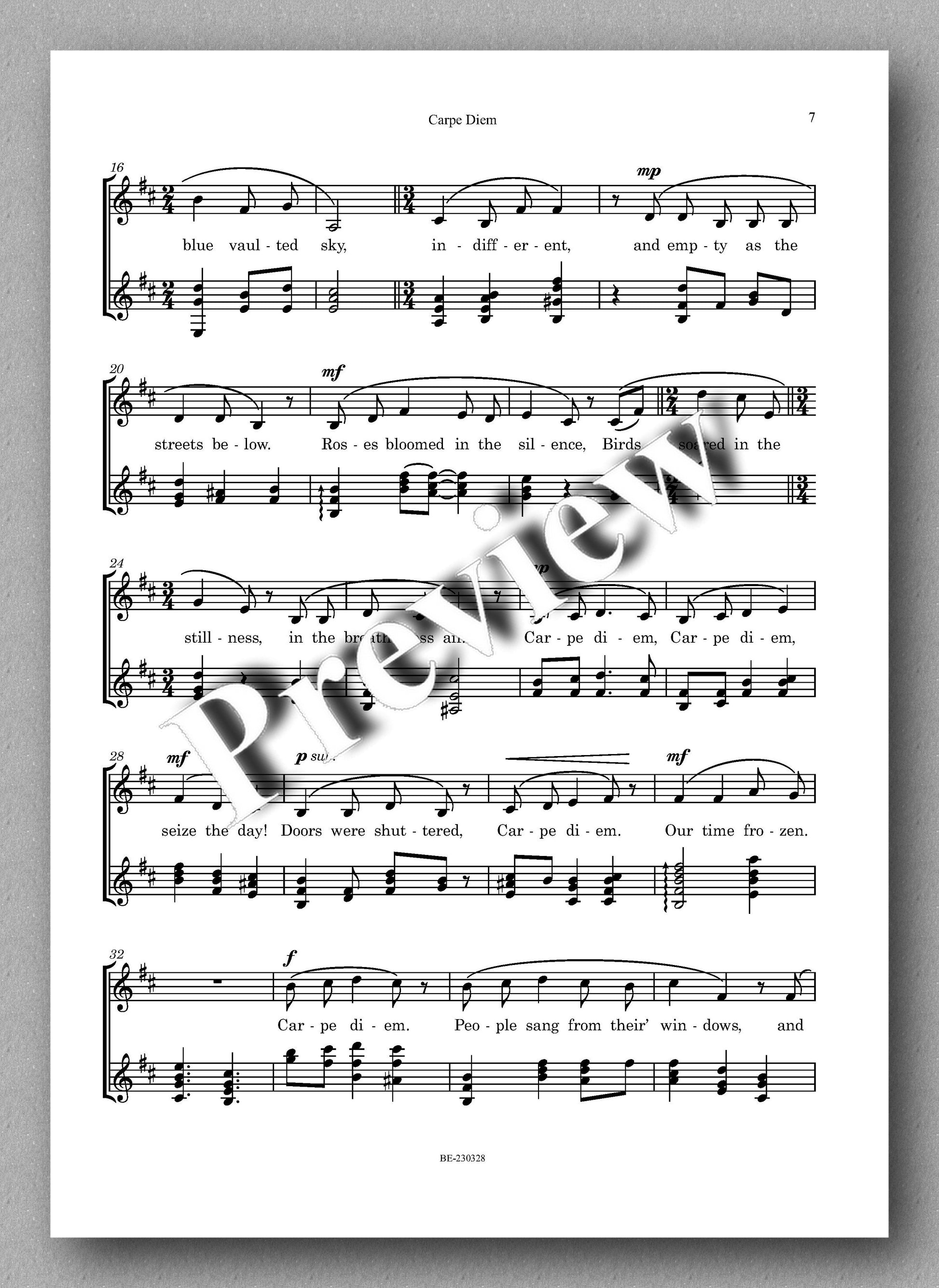 Robinson, Carpe Diem - preview of the music score 2