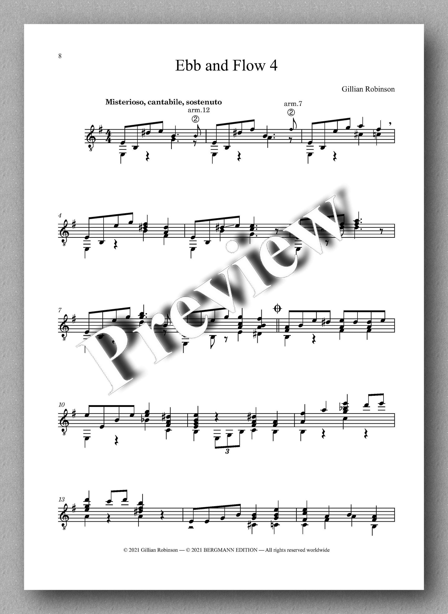 Ebb and Flow, by Gillian Robinson - music score 3