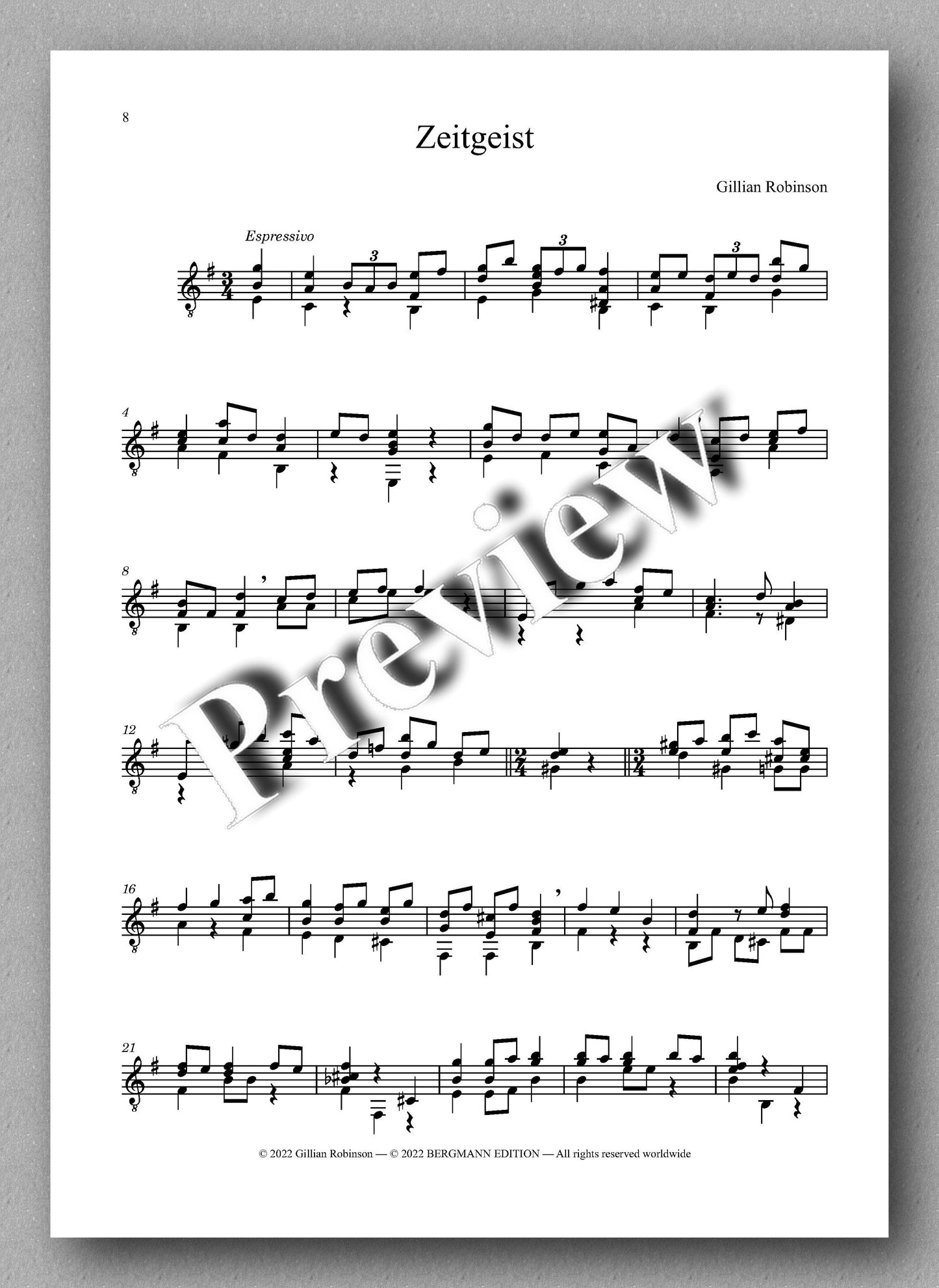 Robinson, Moonrise and Other Pieces - music score 2