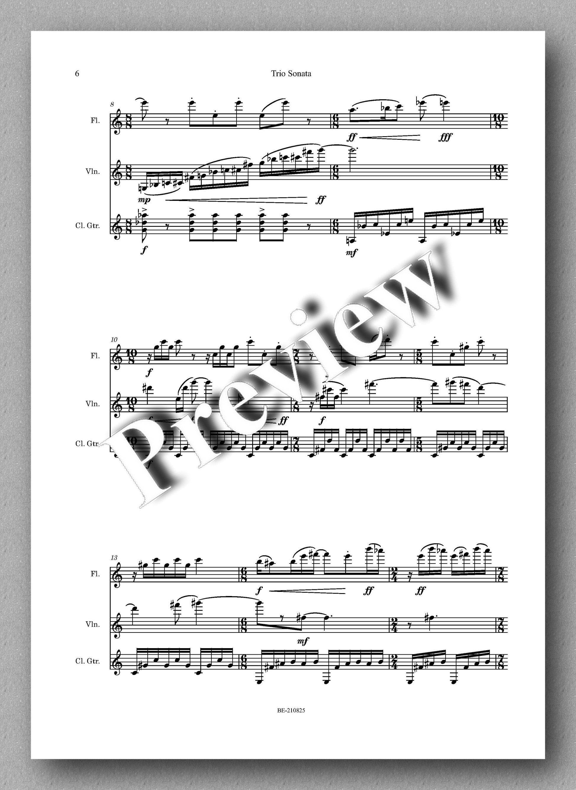 Saberi, Trio Sonata No. 1 - music score 2