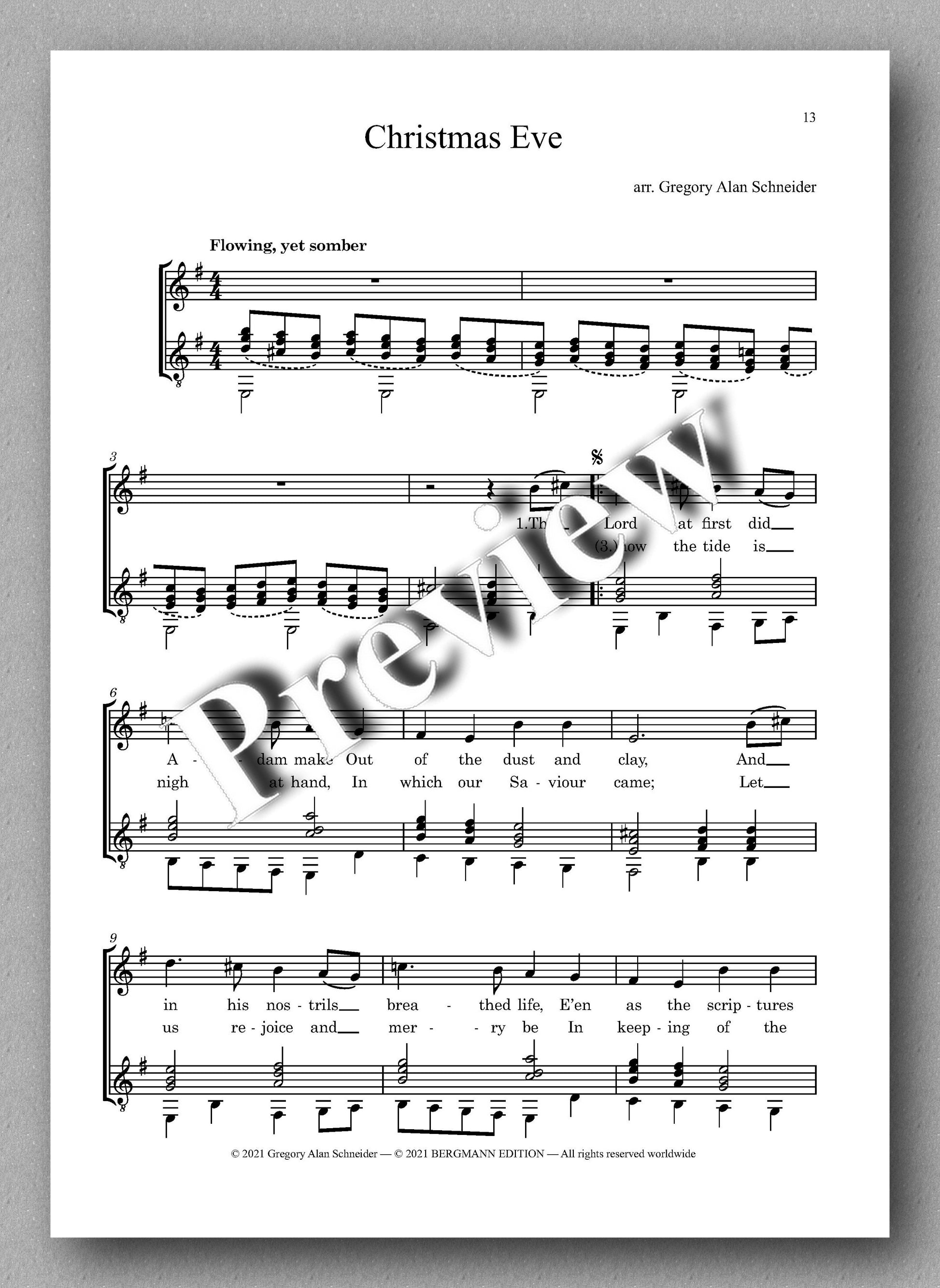 Schneider, Six Traditional Christmas Carols - Christmas Eve