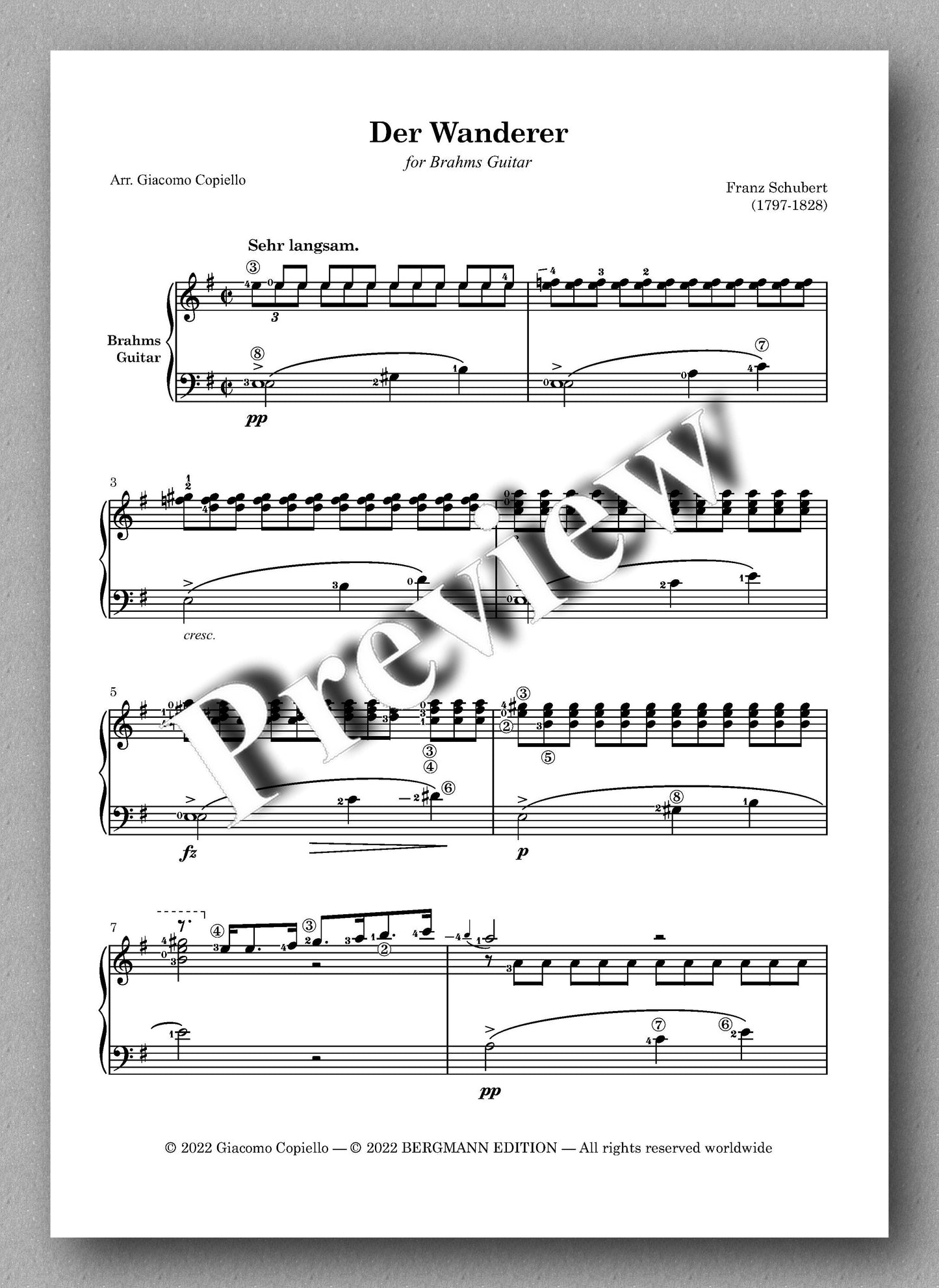Lieder vol. 1, by Franz Schubert - preview of the music score 1
