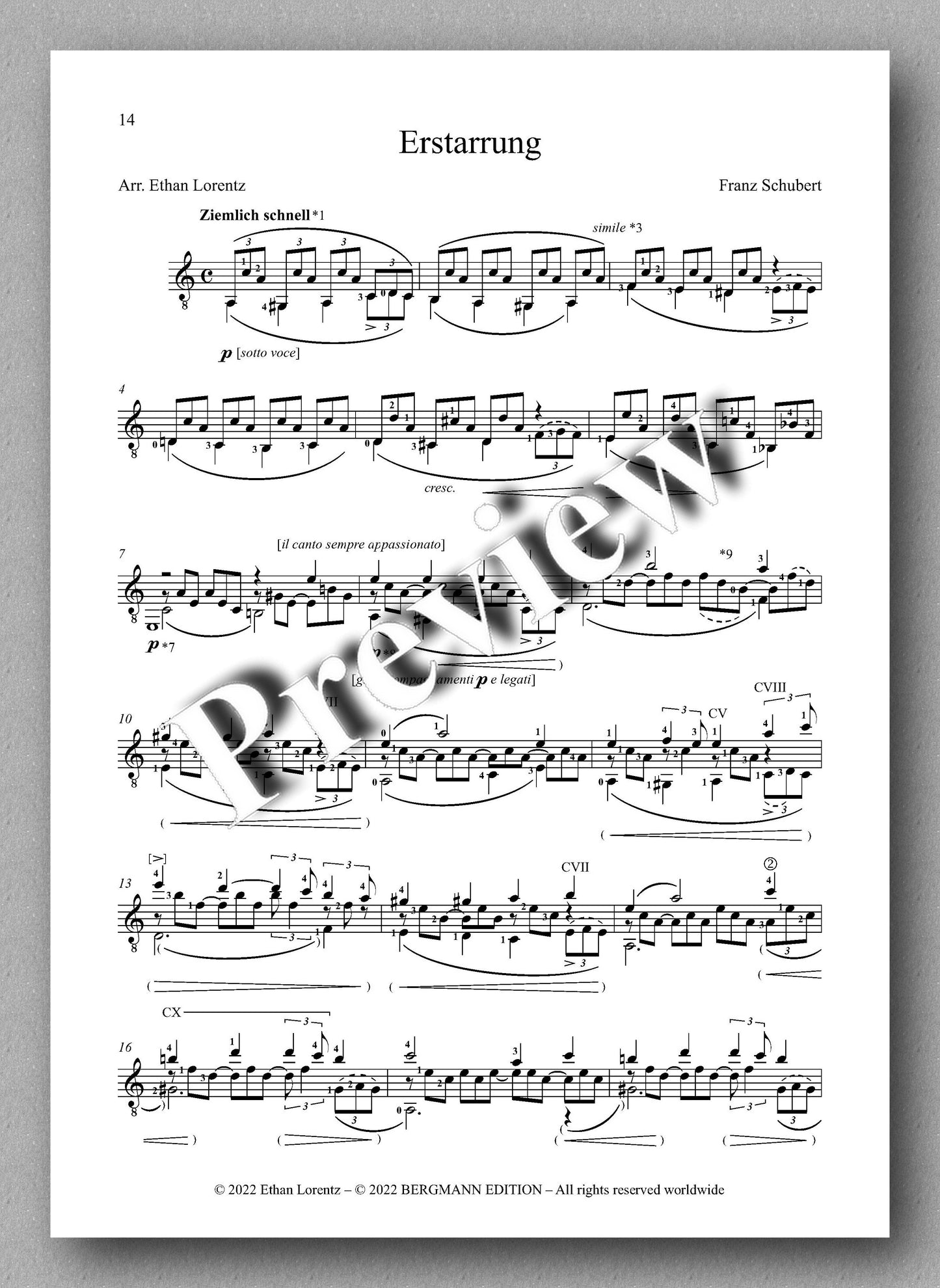 Frantz Schubert, Six Pieces - music score 2