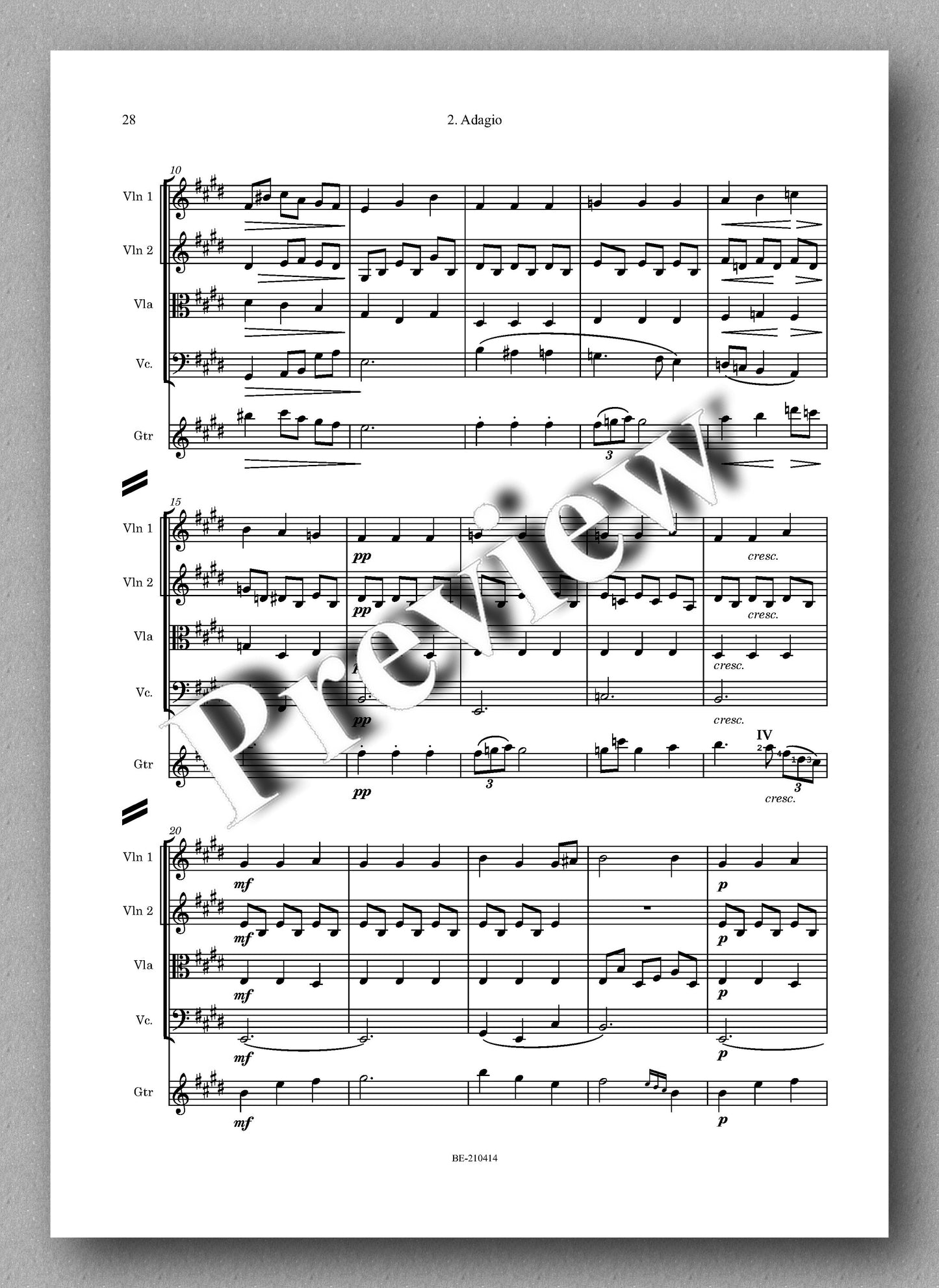 Schubert-Ovesen, Arpeggione Sonata - music score 4
