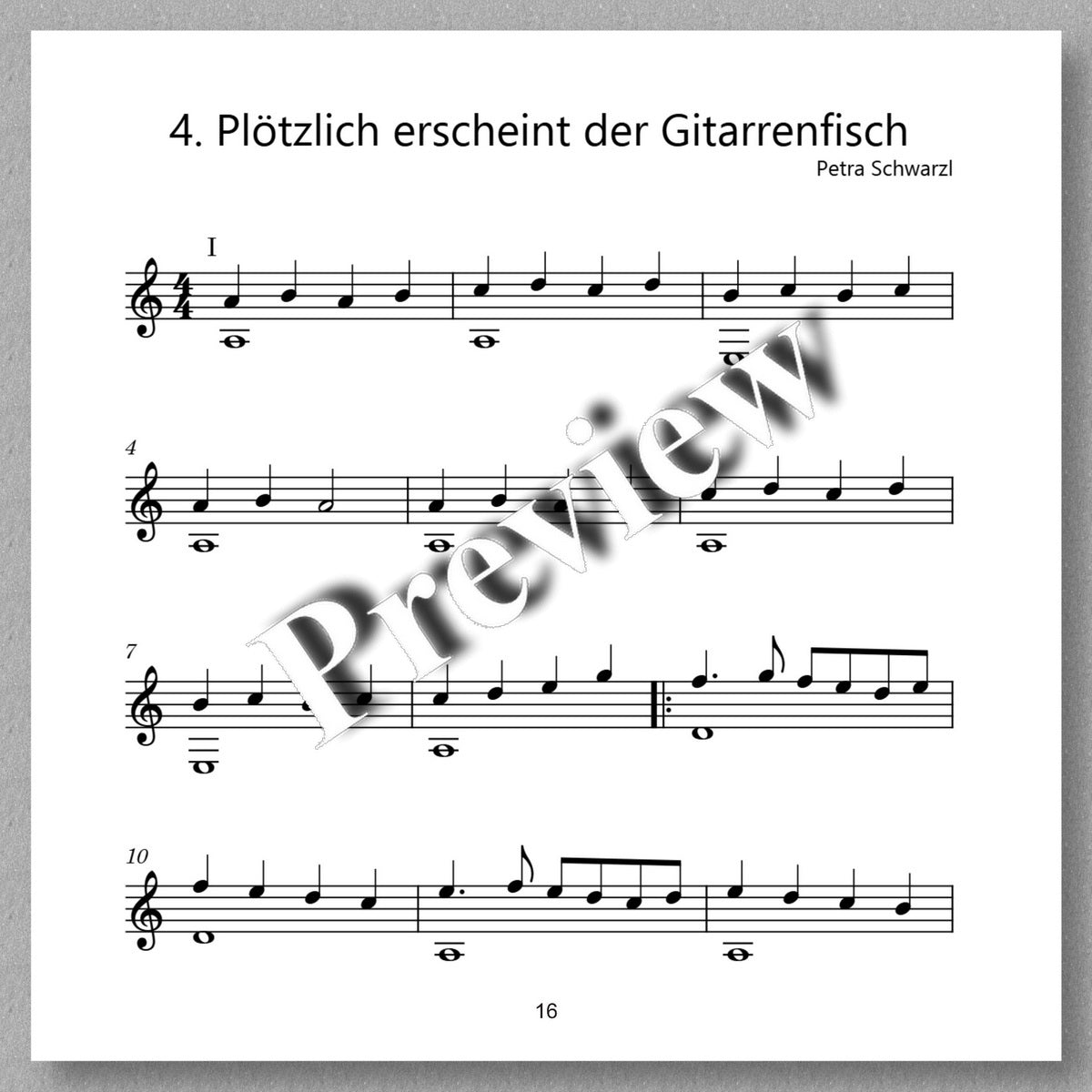 Der Gitarrenfisch by Petra Schwarzl - preview of the music 3