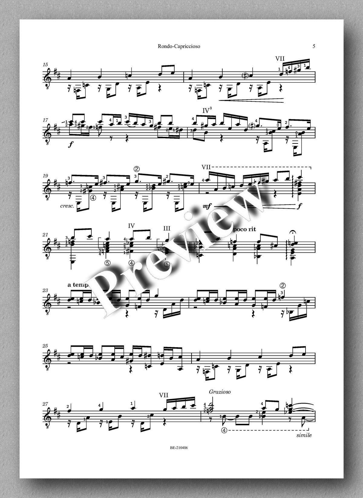Skinger, Rondo-Capriccioso - music score 2