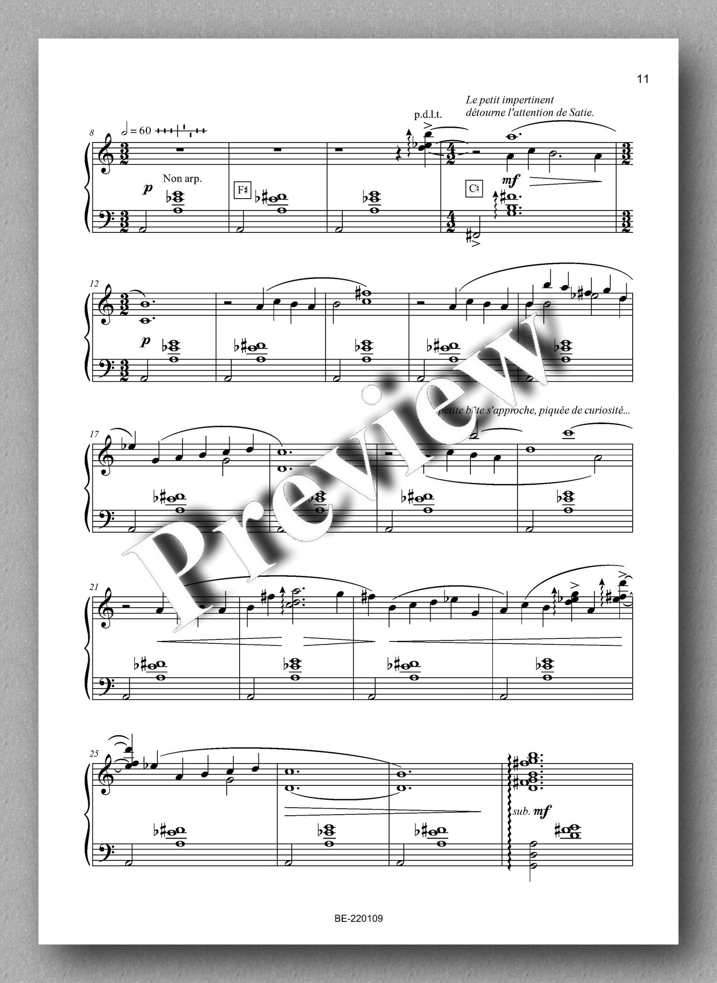 Le Chat d’Arcueil, by Roberto Rubio - music score 2