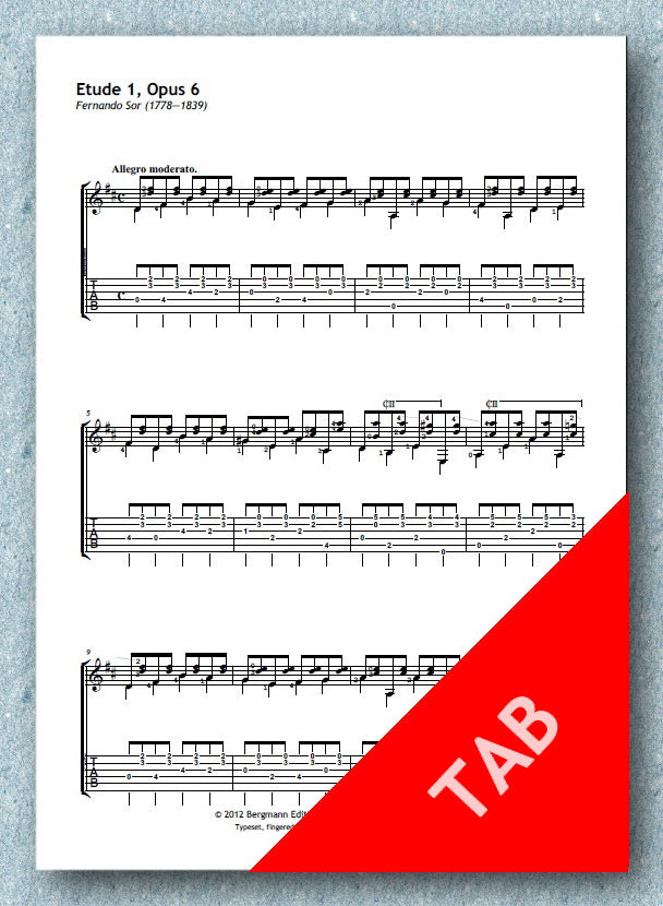 Sor Op. 6 Etude No. 1