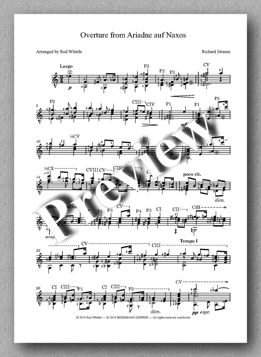 Richard Strauss, Selections from Ariadne auf Naxos - preview of the music score 1