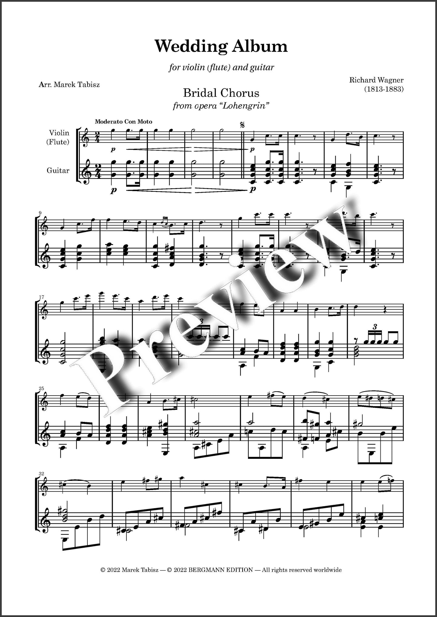 Tabisz, Wedding Album - music score 3