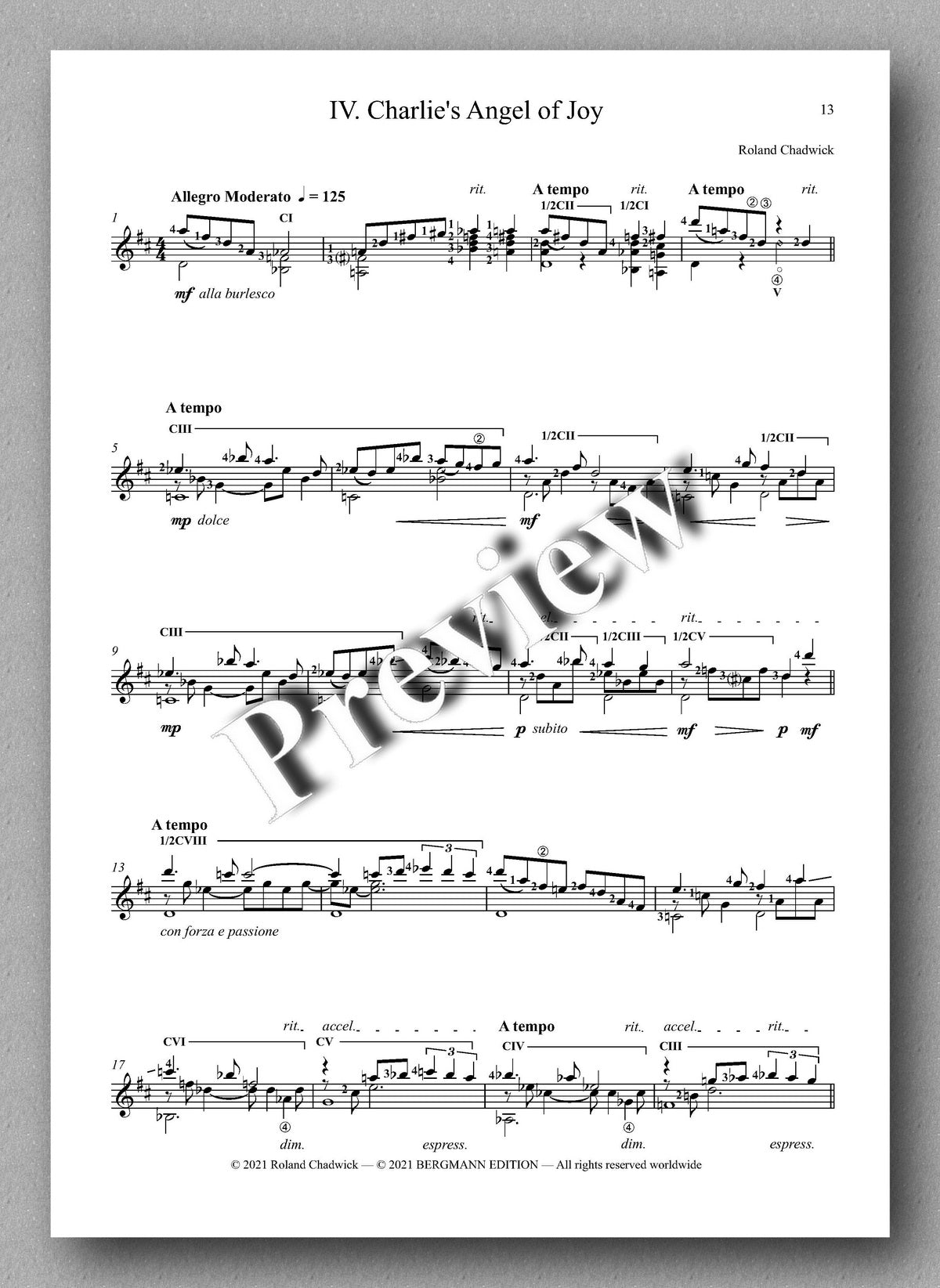 Chadwick, The Palm Court Romantics - music score 4
