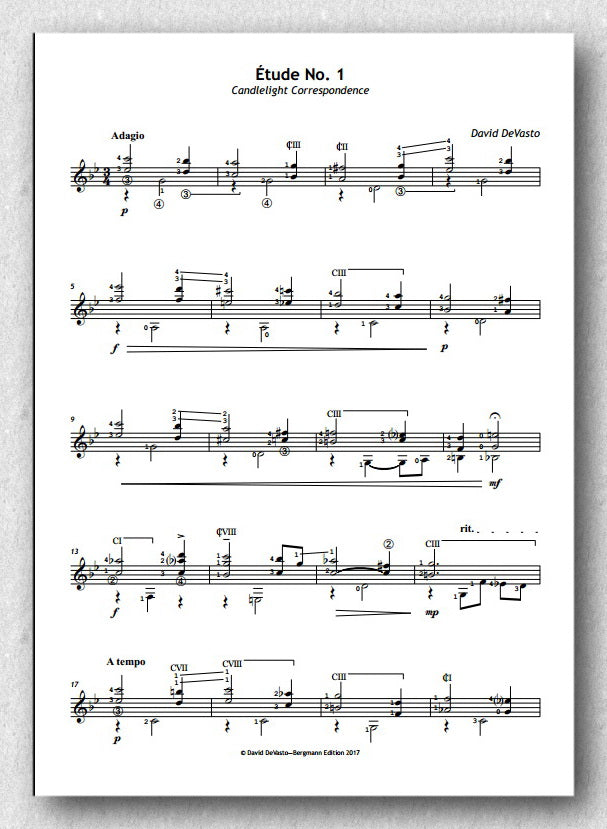 David DeVasto - Three Etudes - preview of the score 1