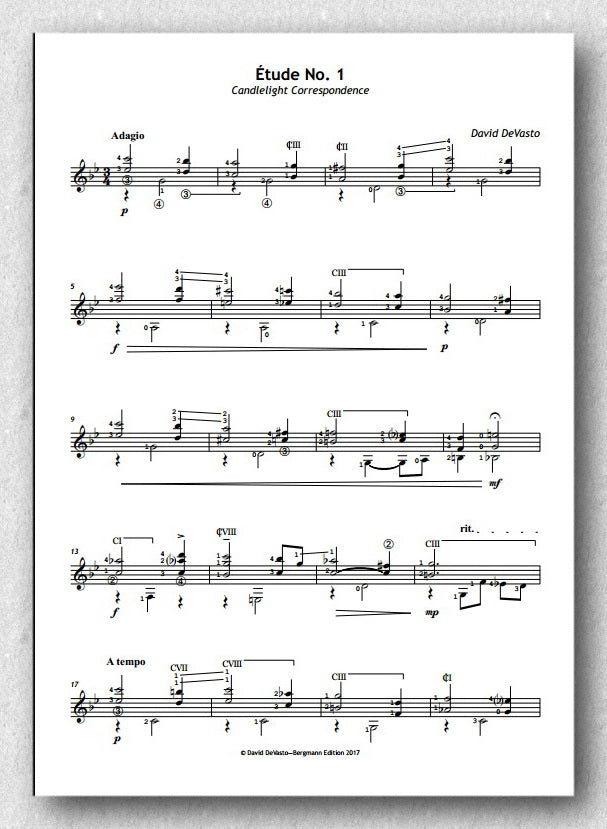 David DeVasto - Three Etudes - preview of the score 1