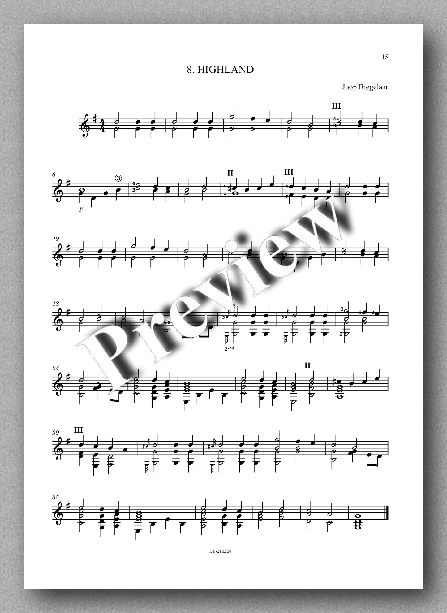 Biegelaar, To My Heart's Content - Music score 2