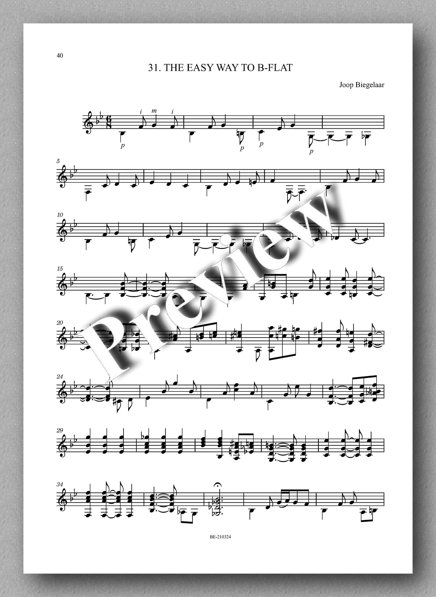 Biegelaar, To My Heart's Content - Music score 5