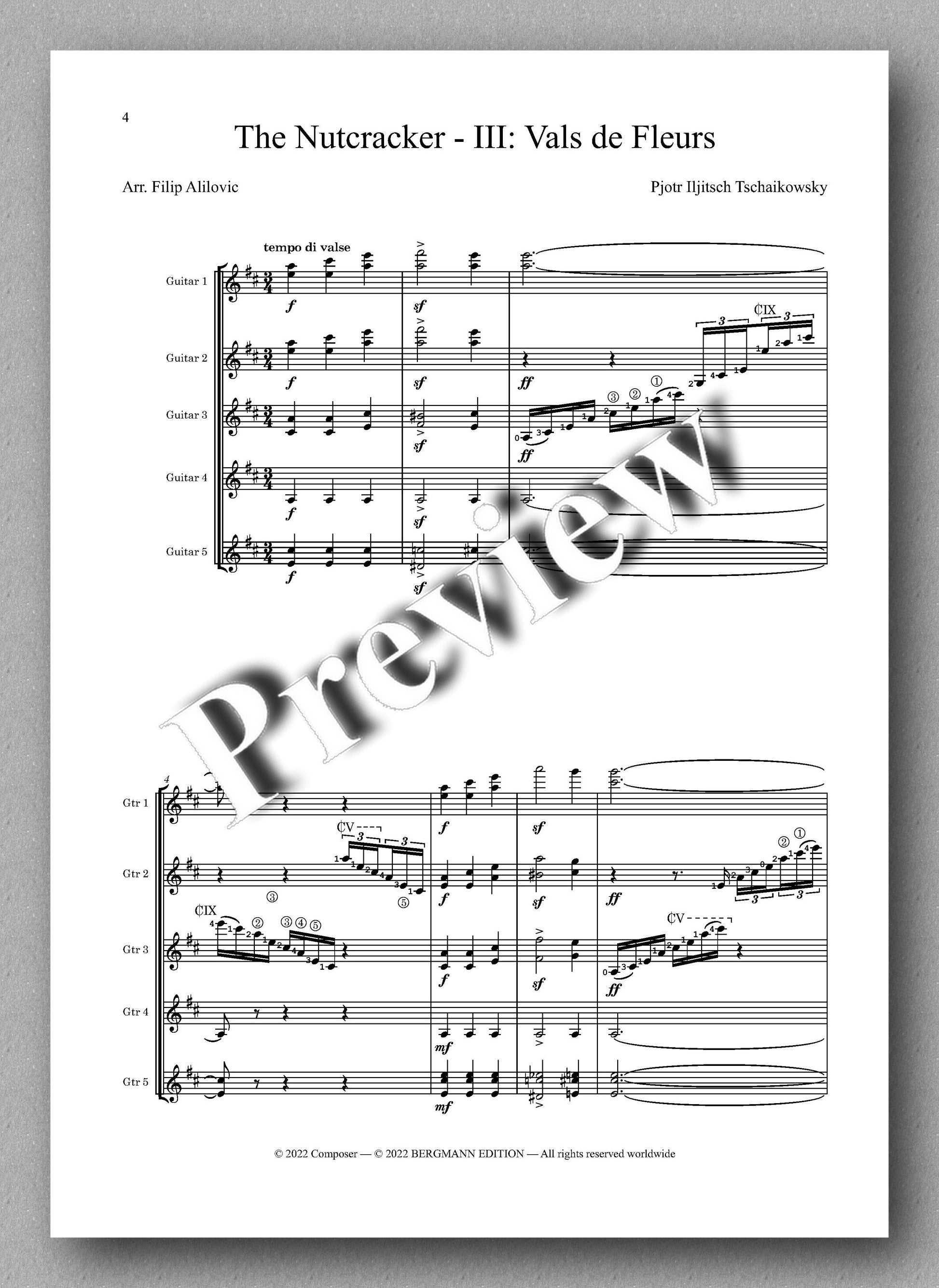 Pjotr Iljitsch Tschaikowsky,  Flower Waltz - music score 1