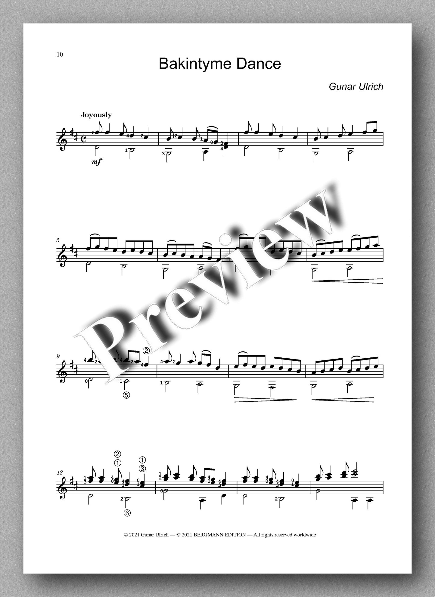 Ulrich, Five Fun Dances - music score 3