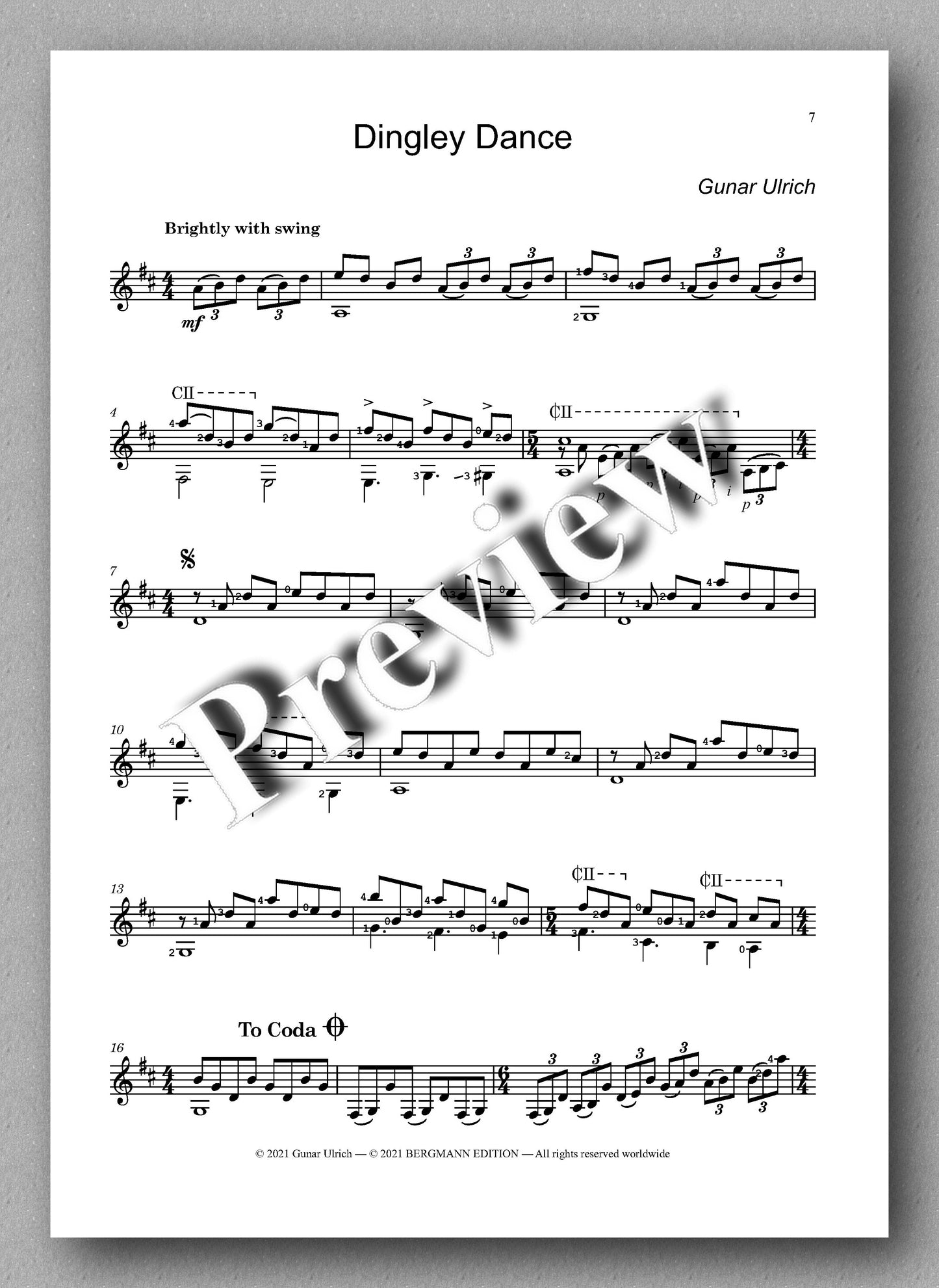 Ulrich, Five Fun Dances - music score 2