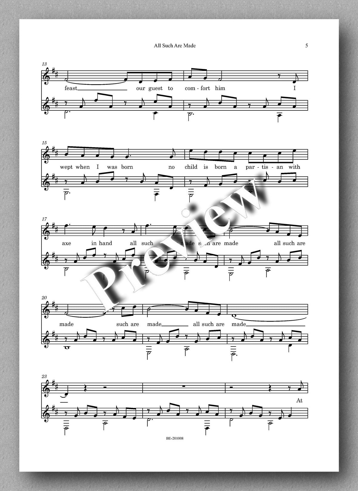 All Such Are Made by Richard Vaughan - preview of the full score 2