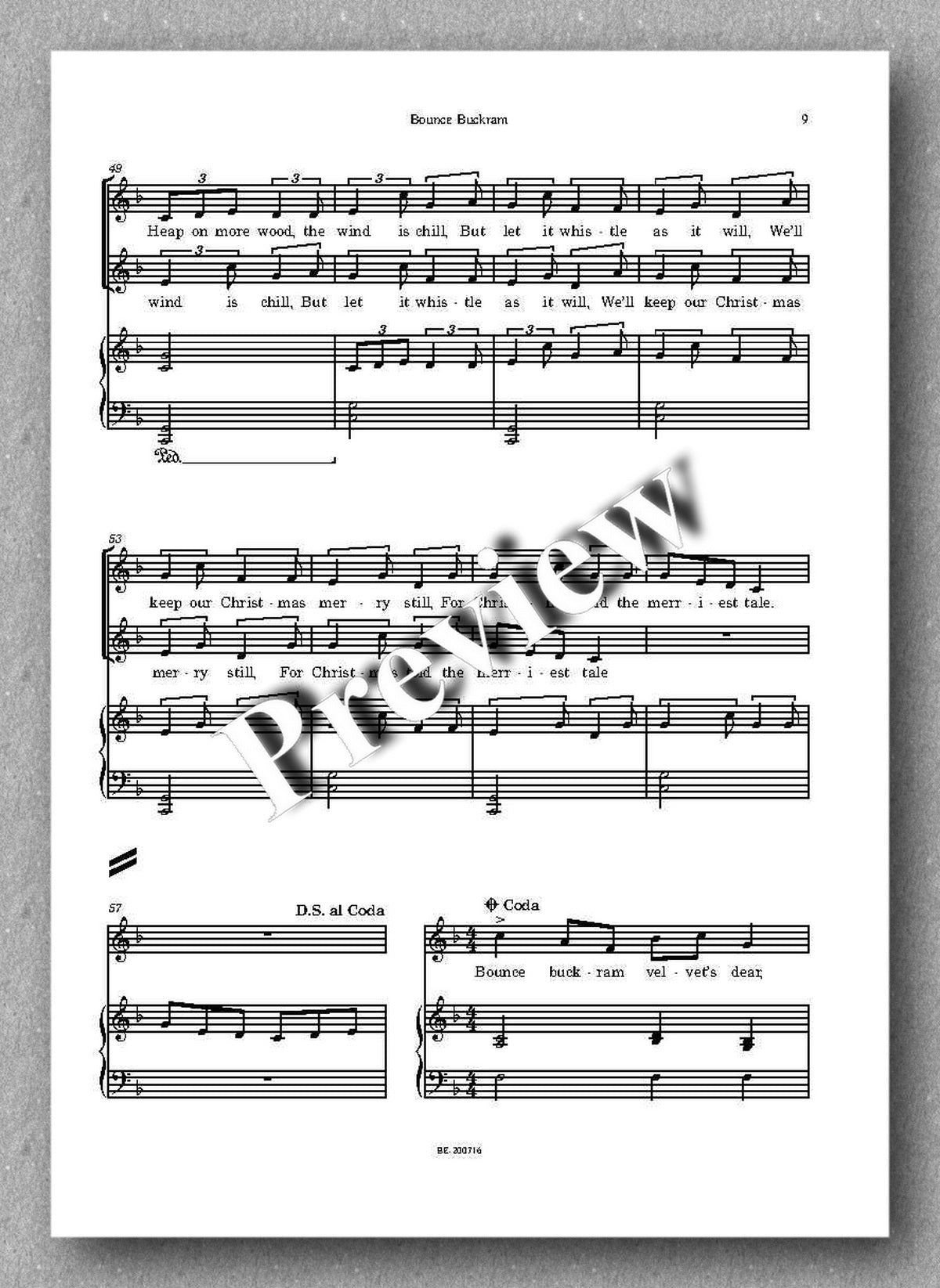 Vaughan - Bounce Buckram - music score 2