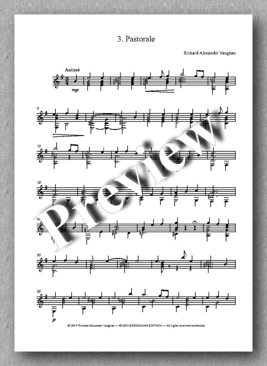 Richard Alexander Vaughan, Sonata Tansman - previev of the music score 3