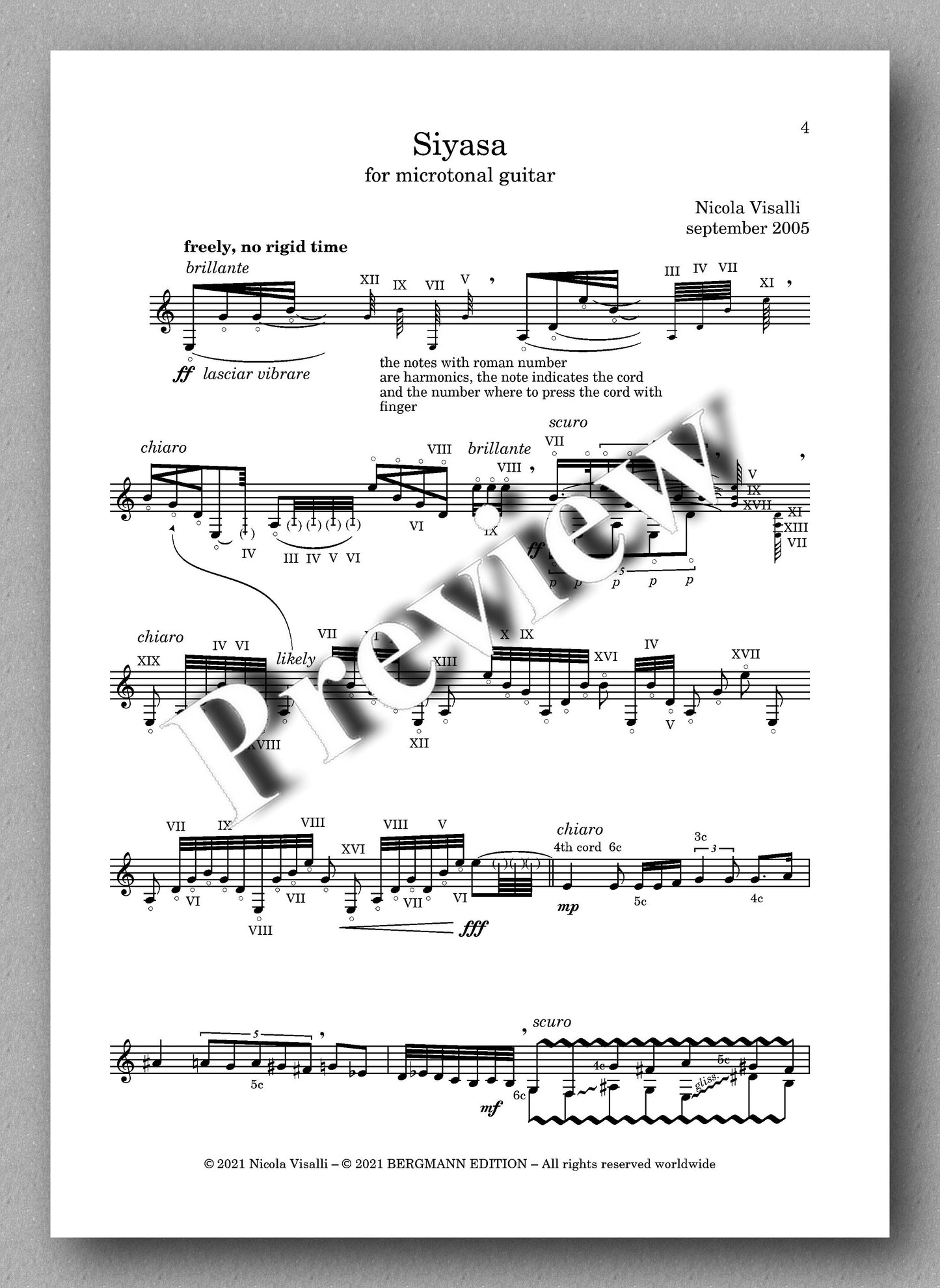 Visalli, Siyasa - music score 1