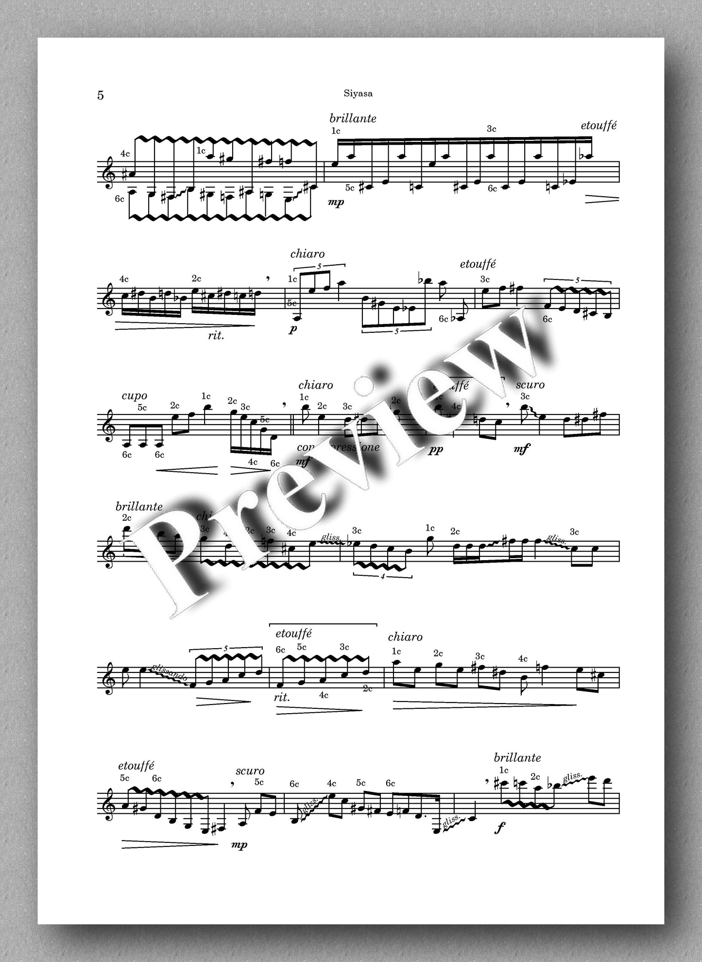 Visalli, Siyasa - music score 2