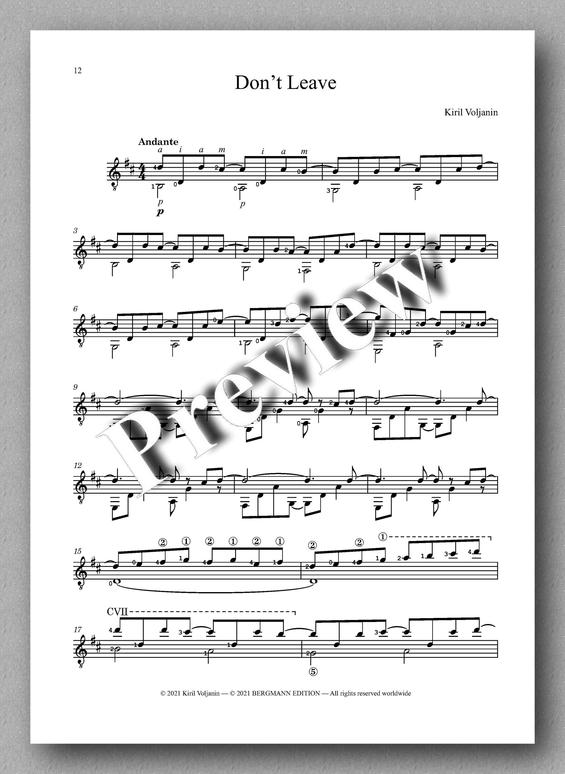 Voljanin, Hope - music score 3