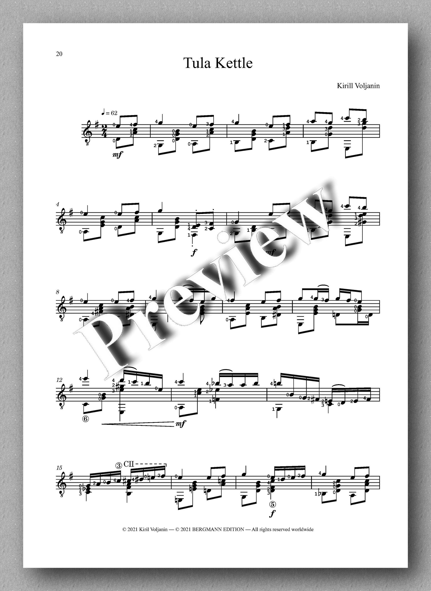 Voljanin, Hope - music score 5