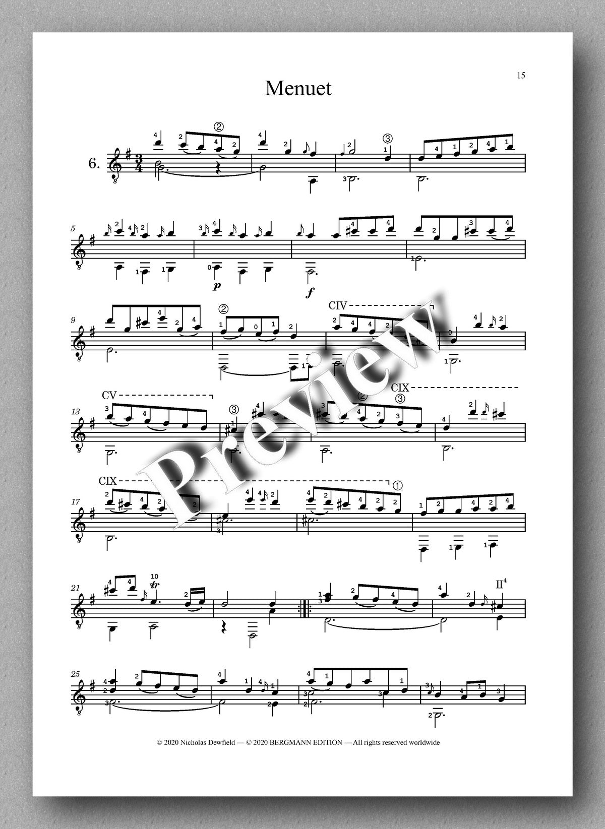 Sylvius Leopold Weiss (1687-1750), Sonata 1 - preview of the music score 6