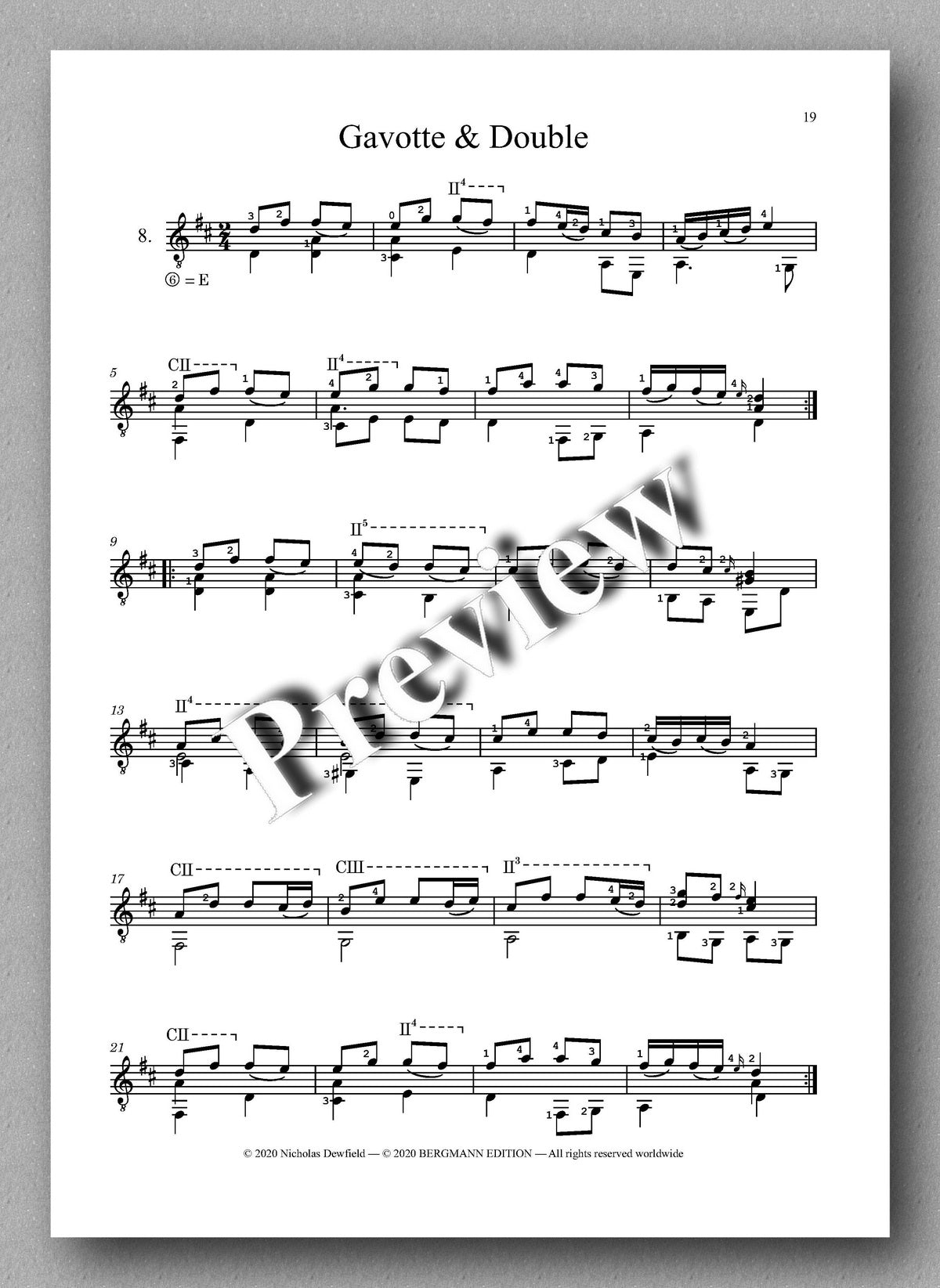 Weiss-Dewfield, Sonata No. 2 - Gavotte and double