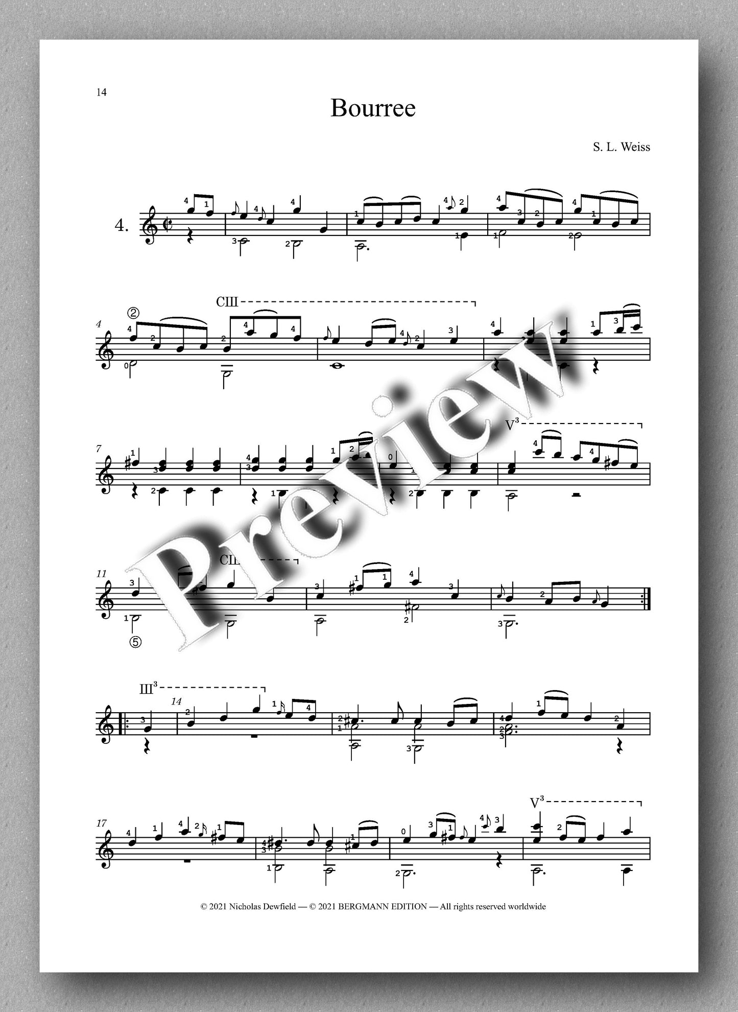 Weiss-Dewfield, Sonata No. 4 - music score 4