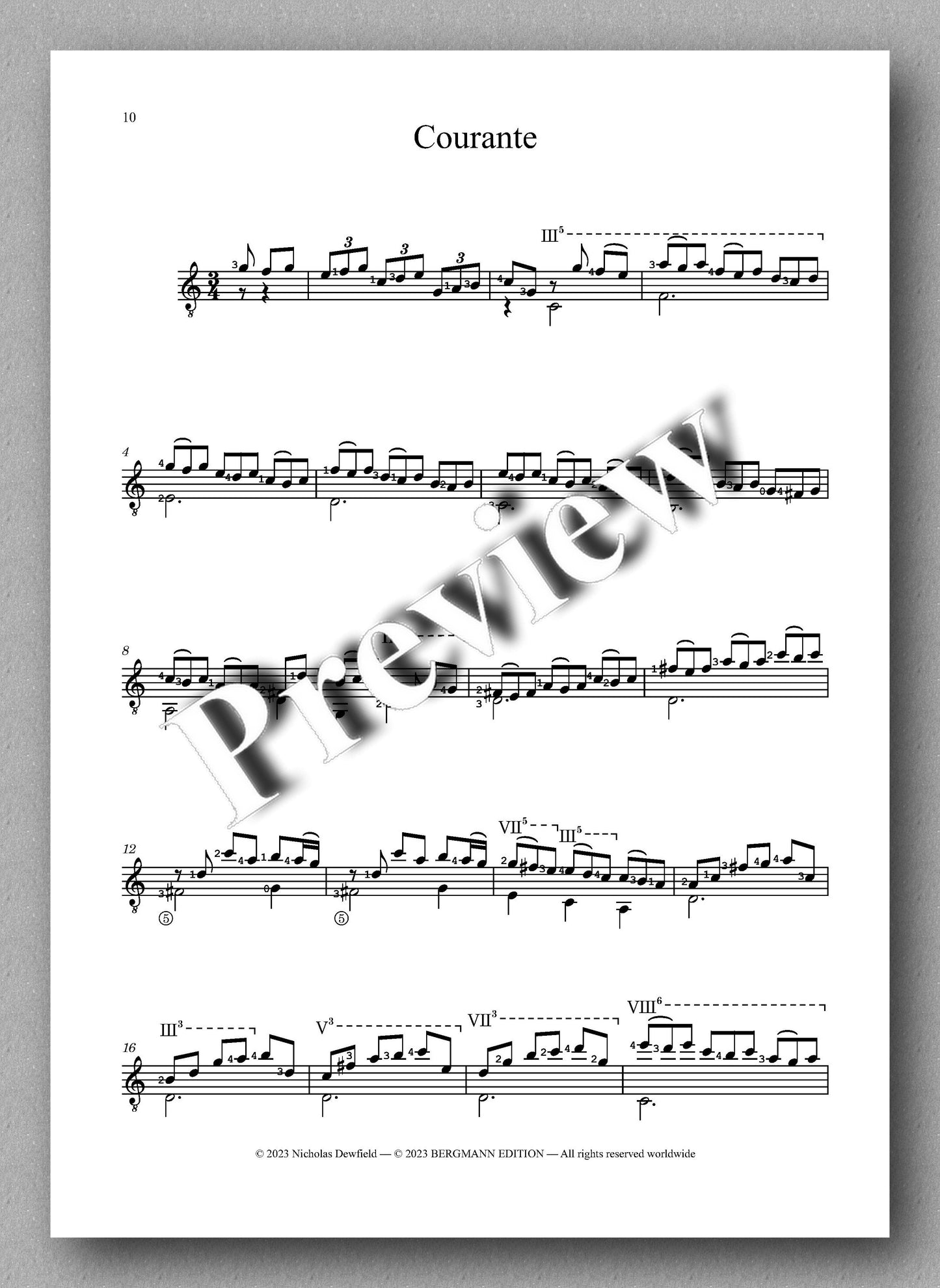 Sylvius Leopold Weiss, Sonata No. 15 - preview of the music score 3