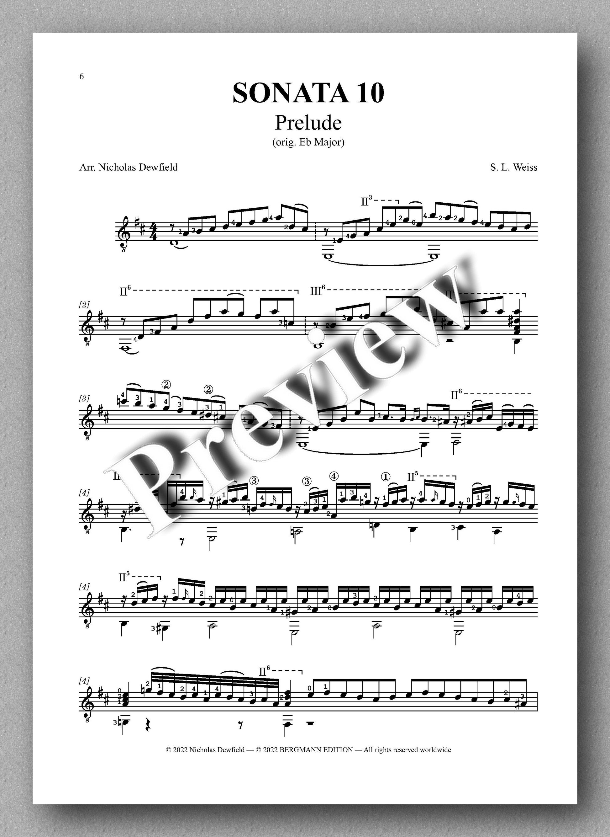 Weiss-Dewfield, Sonata No. 10 - prelude