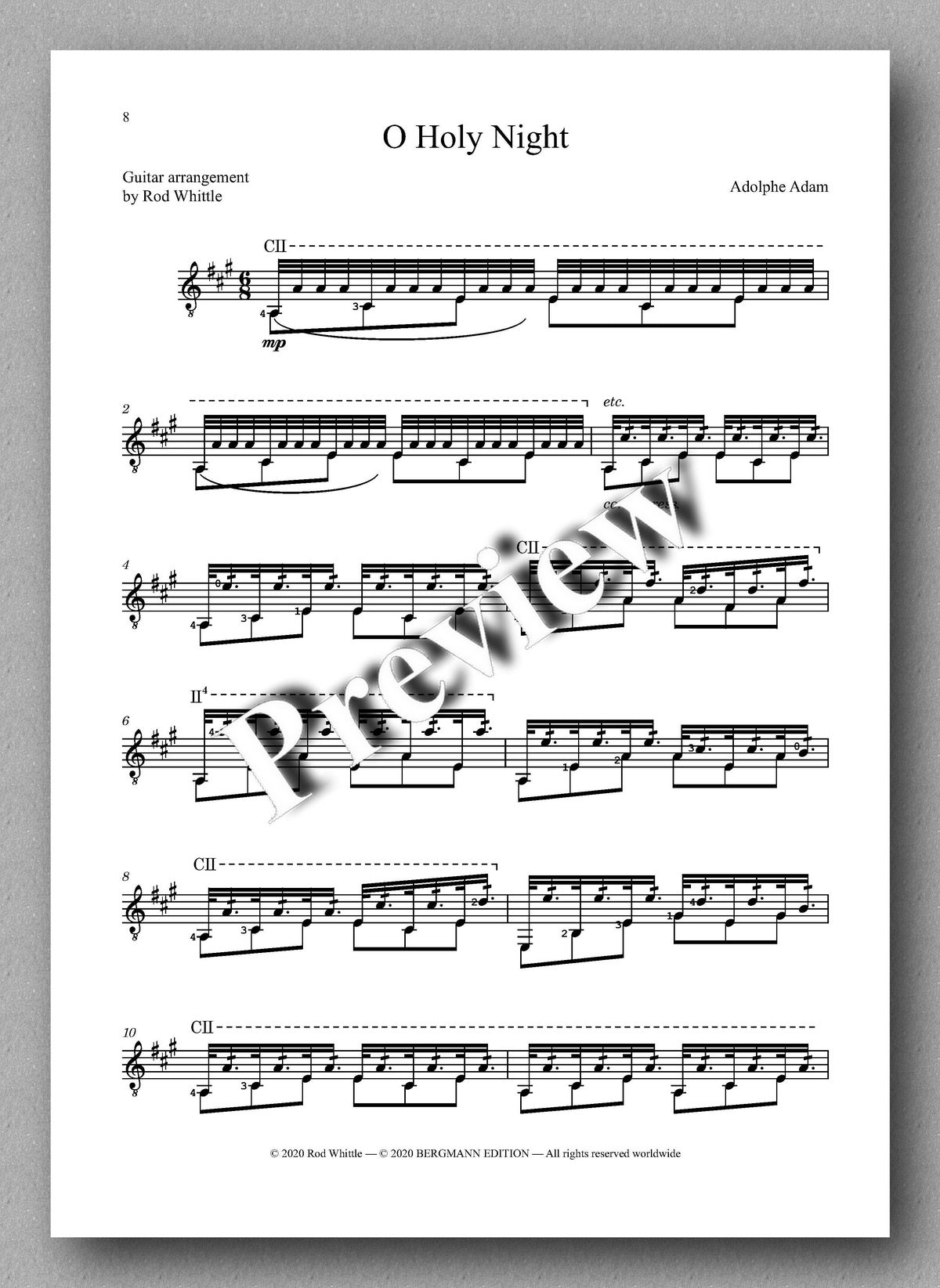 Whittlw, Christmas Carols - preview of the music score 3