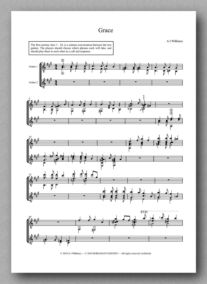 Williams, Both Of Us Should Know, Grace, She Walks - preview of the score 2