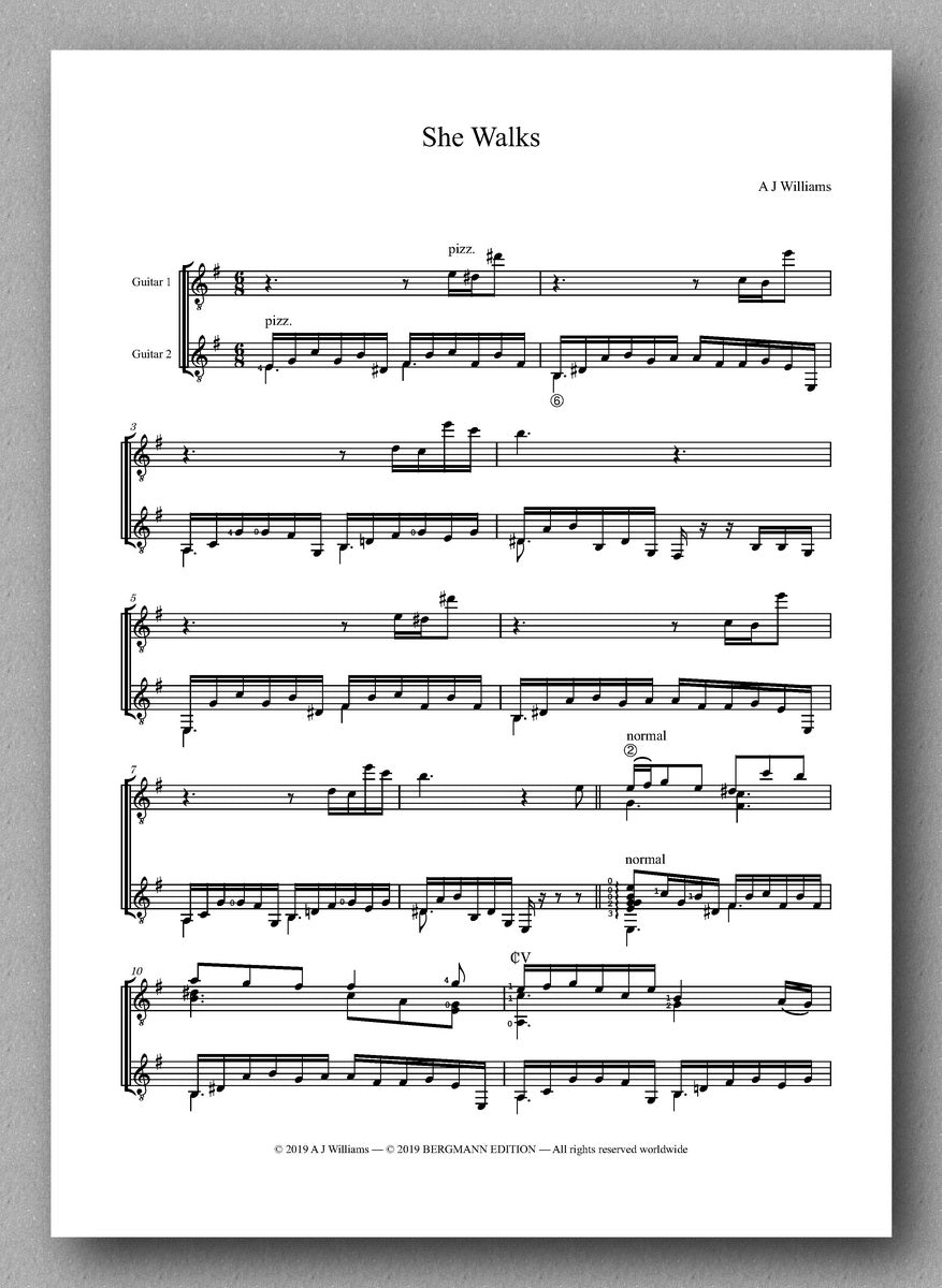 Williams, Both Of Us Should Know, Grace, She Walks - preview of the score 3
