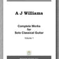 Andrew Williams, Complete Works for Solo Guitar 1