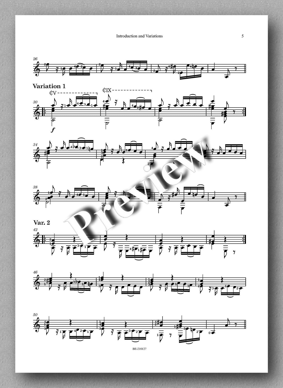 Todor Yankov, Introduction and Variations on a Theme by Paganini - music score 2