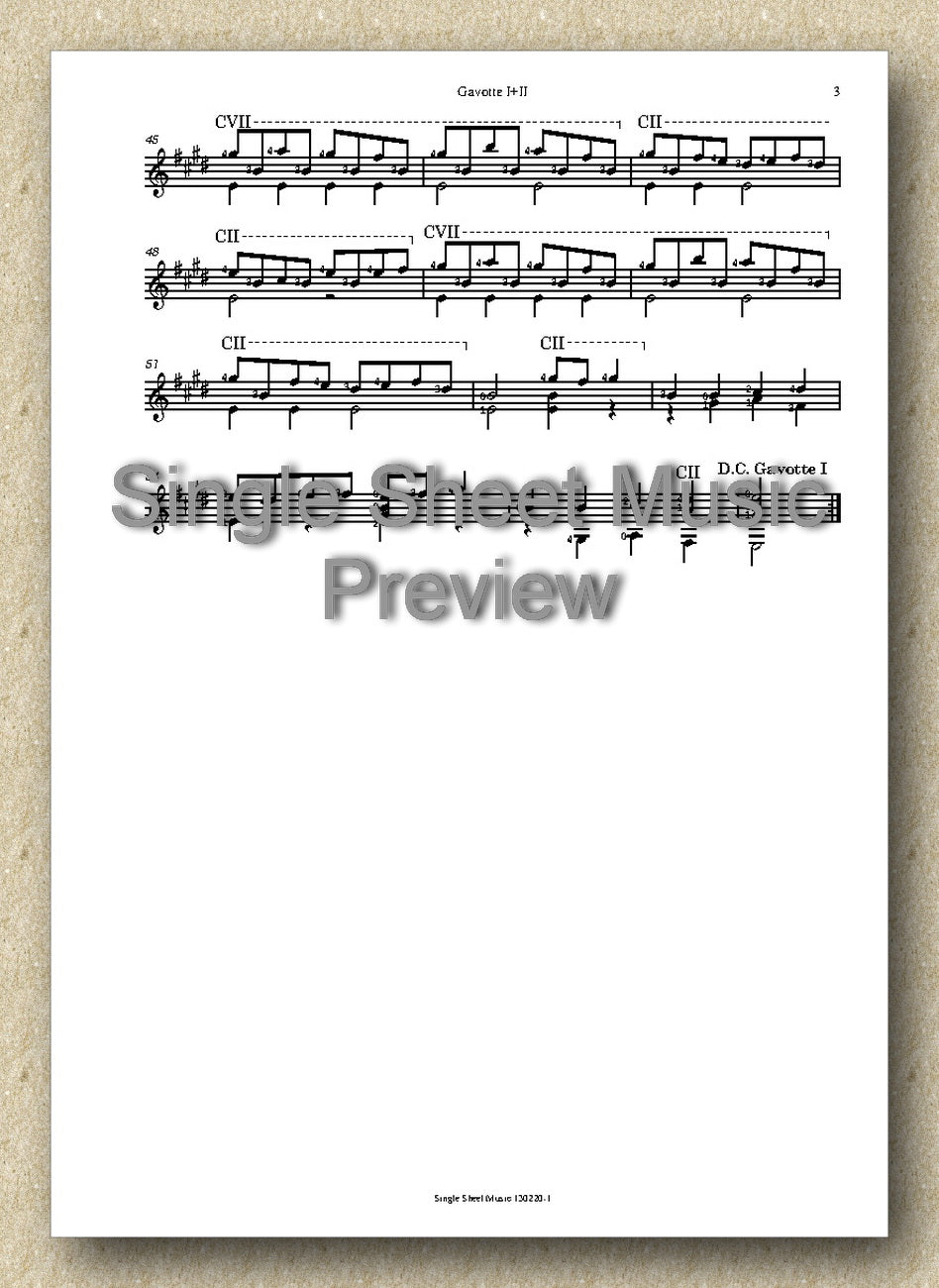Bach BWV 1012, Gavotte I+II