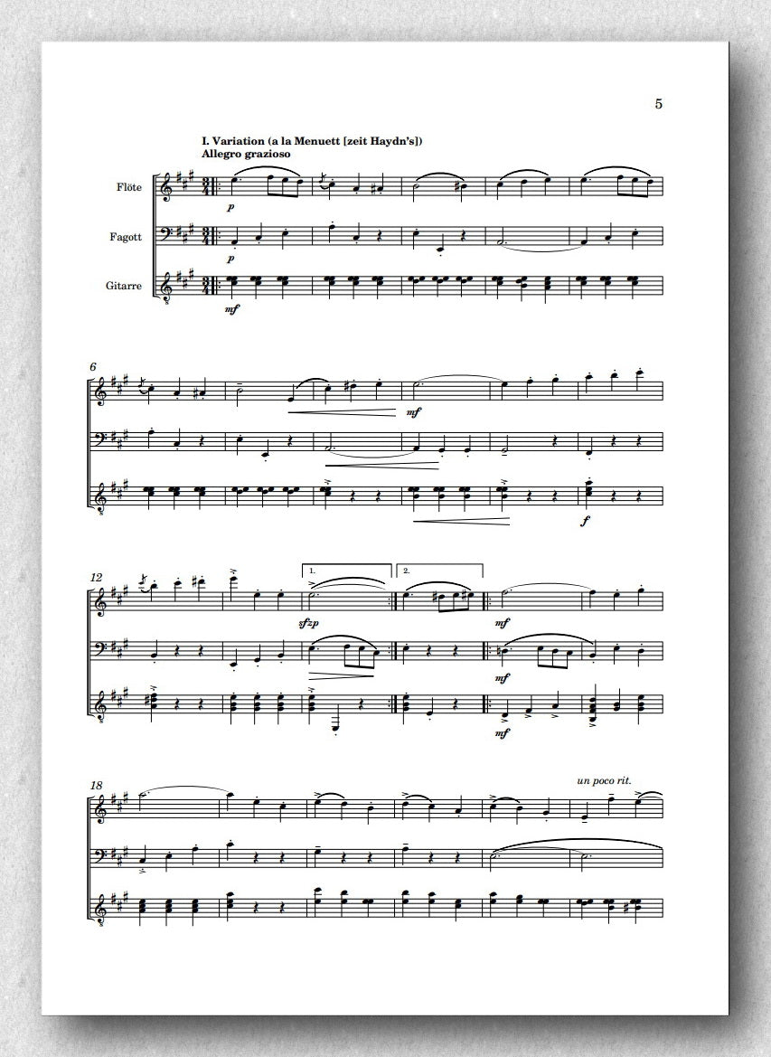 Rebay [057], Variationen in Form einer Suite über "O, du lieber Augustin" - preview of the score 2