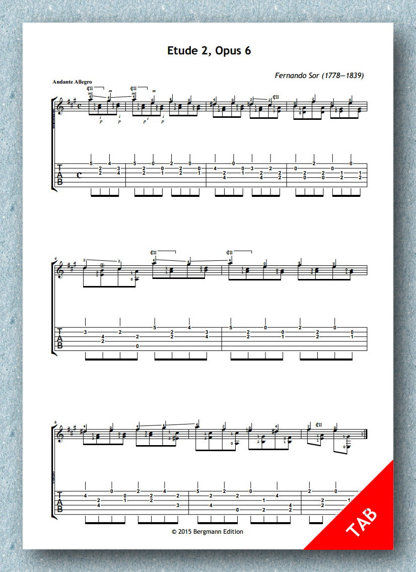 Sor Op. 6 Etude No. 2