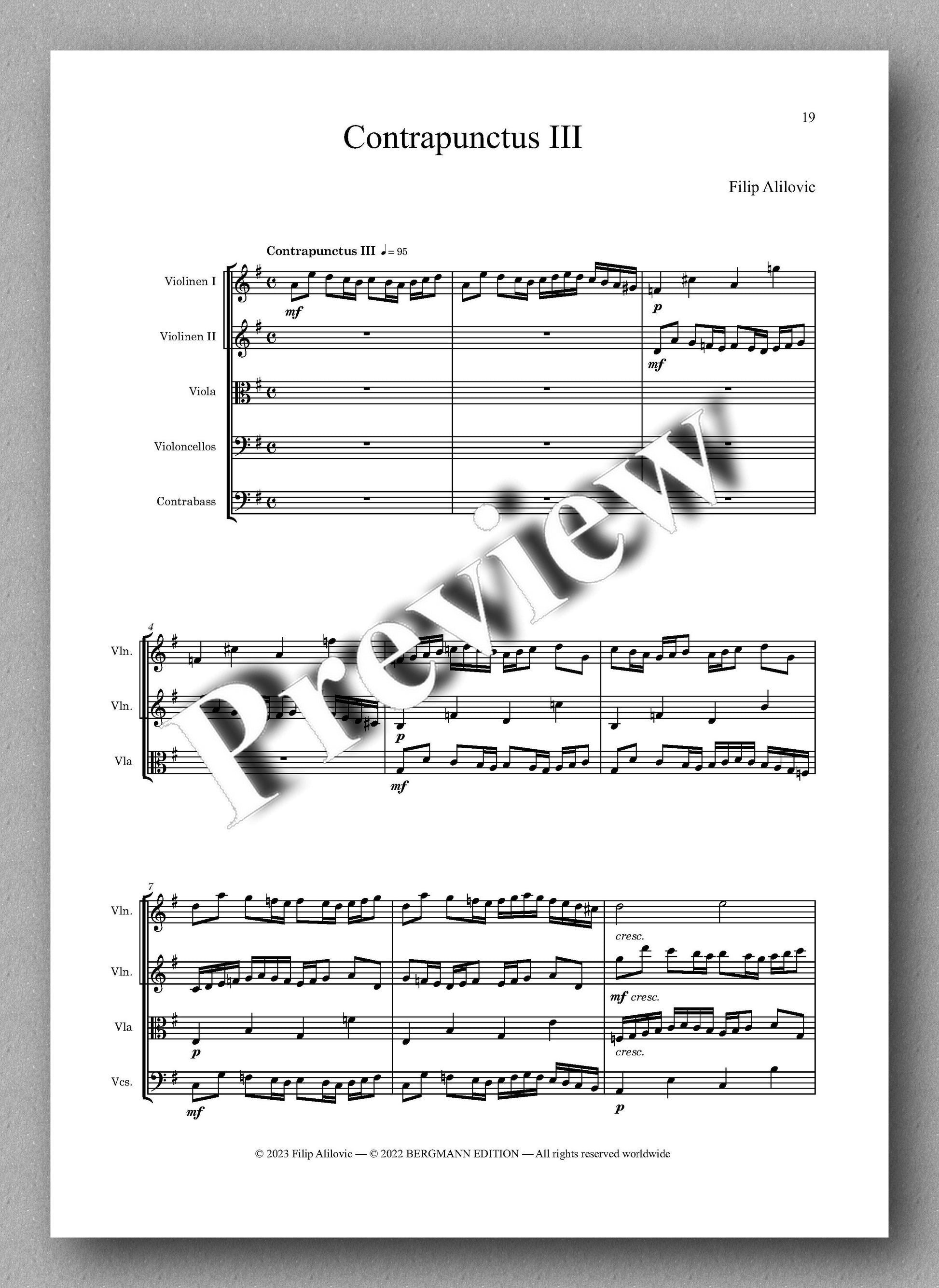 Filip Alilovic, Souvenirs de Berne - preview of the music score 3