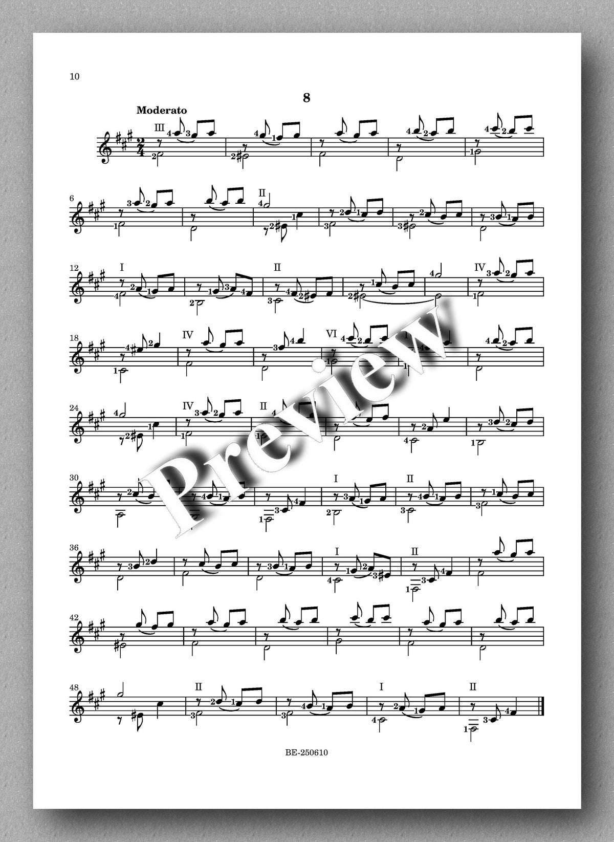 Adrian Andrei, Études à Sor - preview of the music score 3