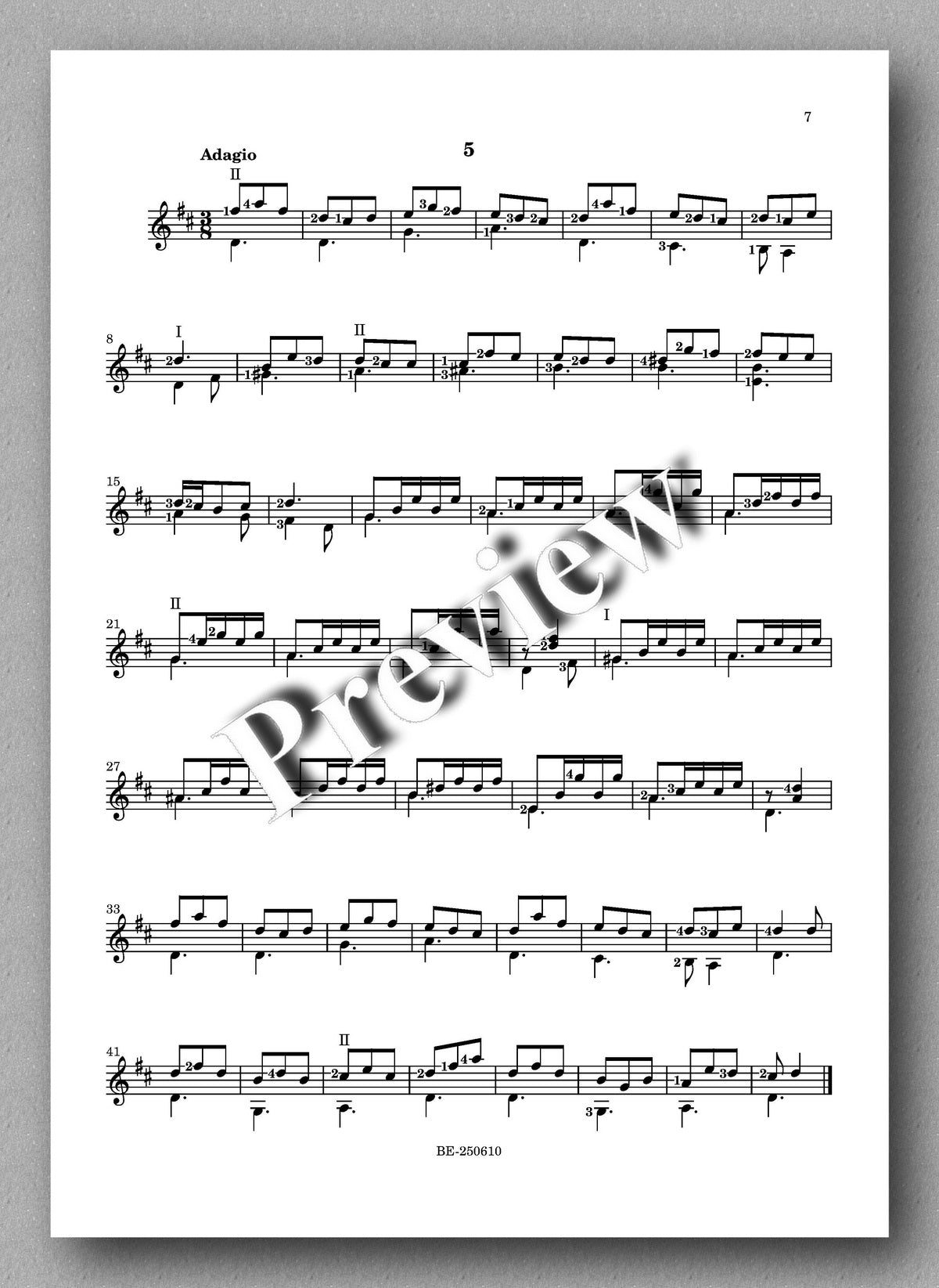 Adrian Andrei, Études à Sor - preview of the music score 2