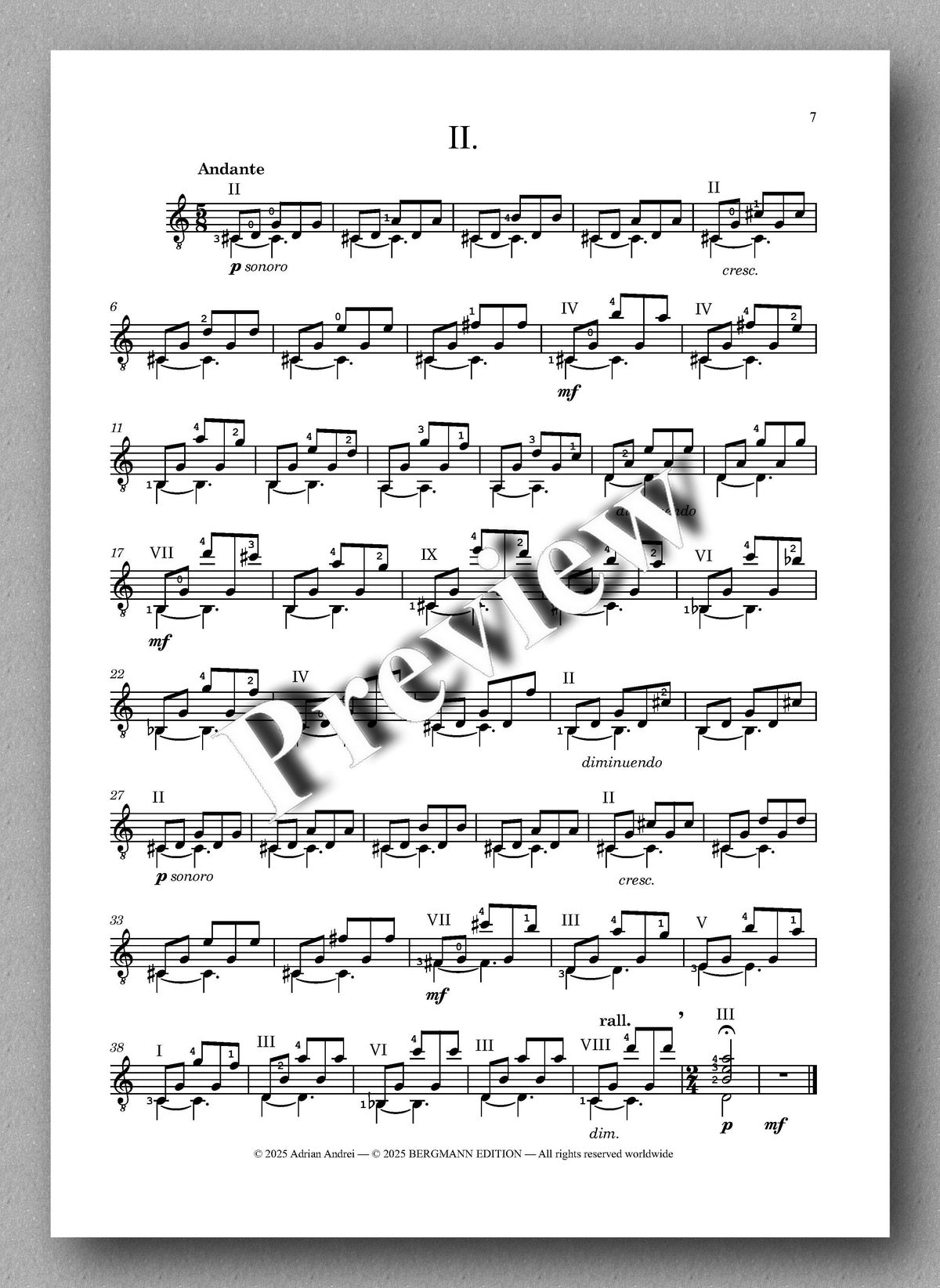 Adrian Andrei, Trois études d’arpèges - preview of the music score 2