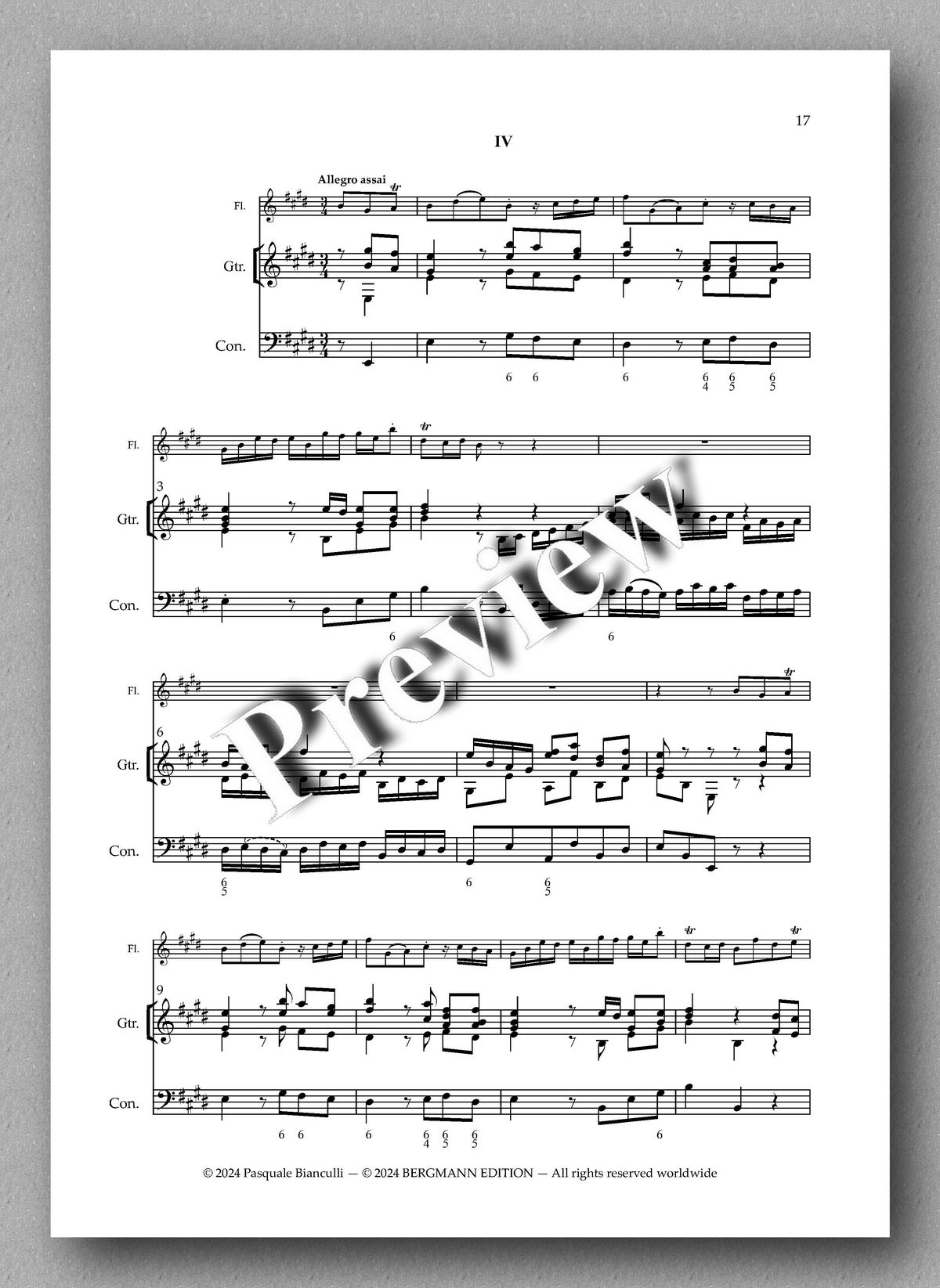 J.S. Bach, Sonata in E Major, BWV 1035 - preview of the music score 4