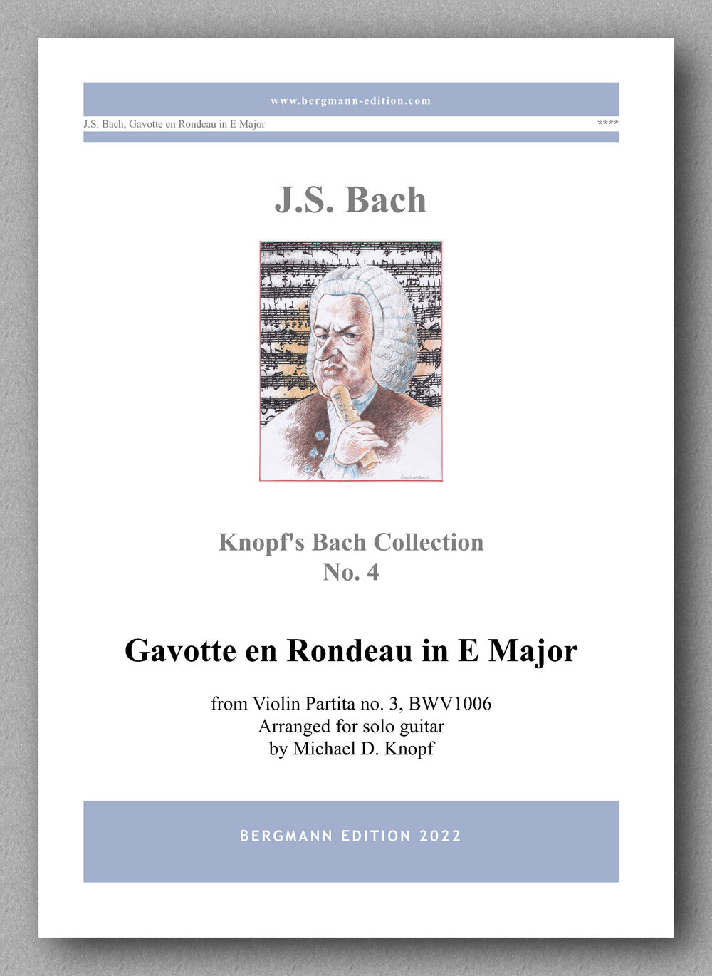 J.S.Bach, Gavotte en Rondeau in E Major, BWV 1006 - preview of the cover